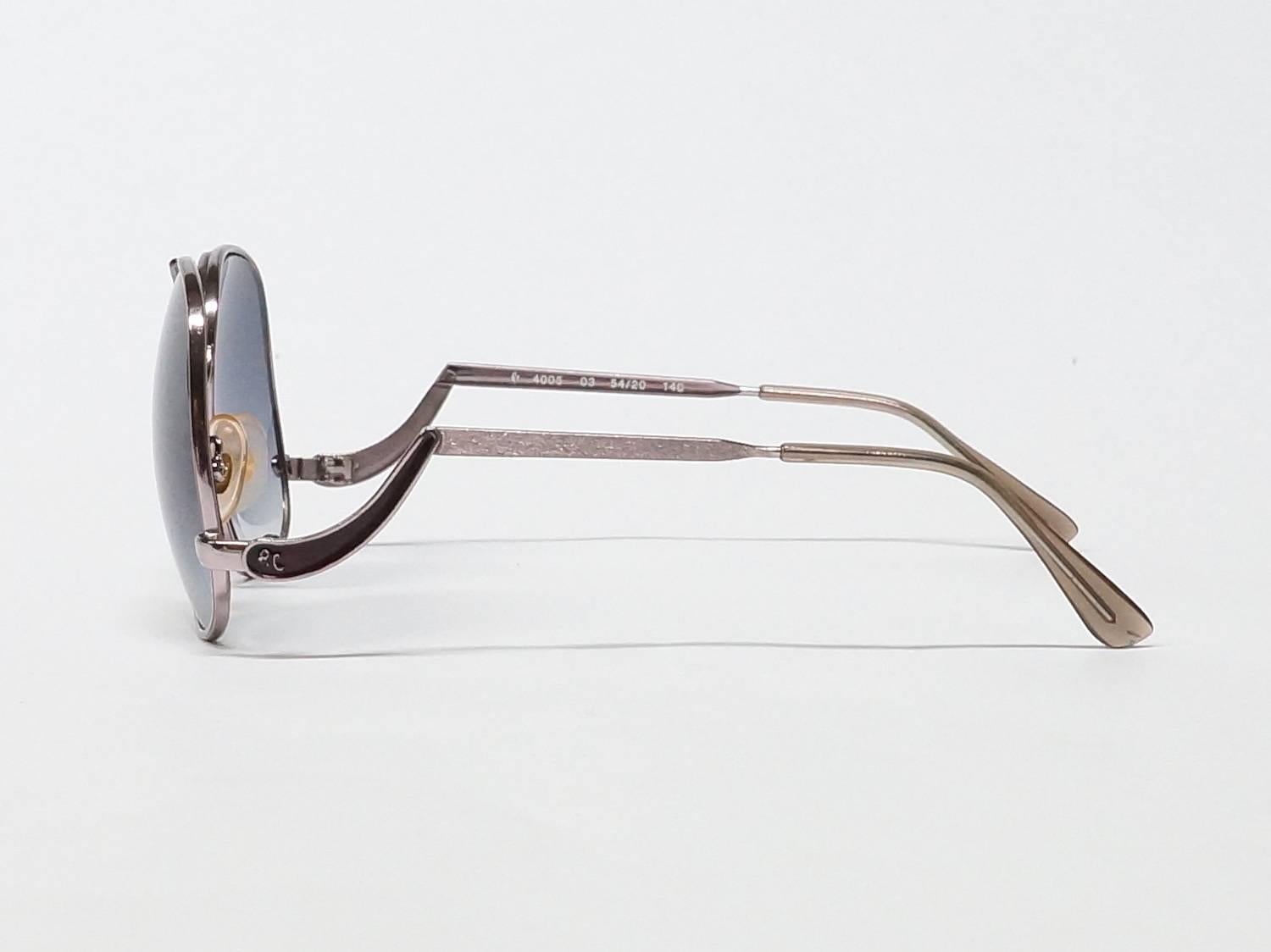 Robert Claude Oversized Metal Vintage Sunglasses  In New Condition For Sale In s' Heer Arendskerke, Zeeland