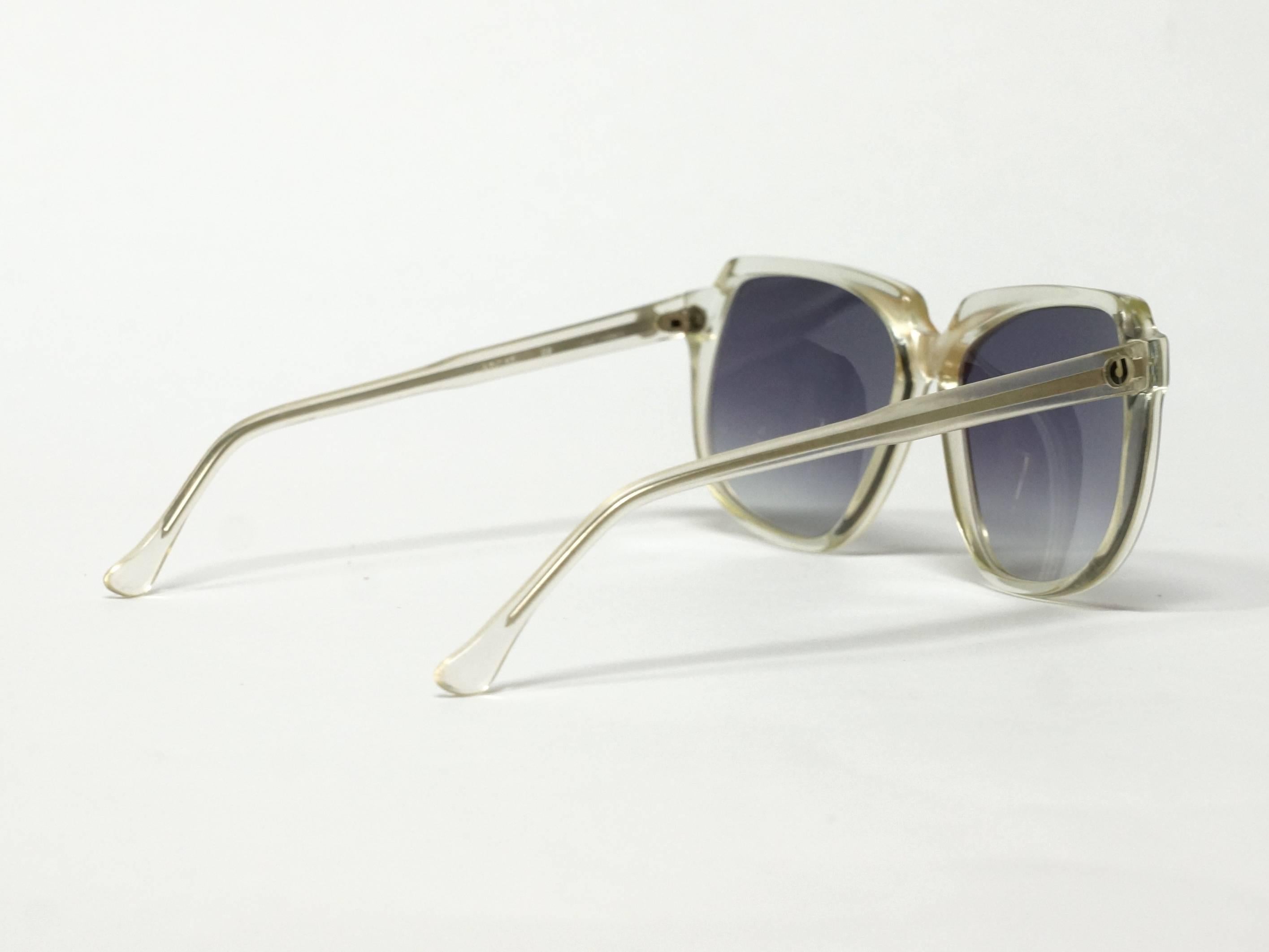 1980s Charles Jourdan Clear Vintage Sunglasses model CJ13 For Sale 3