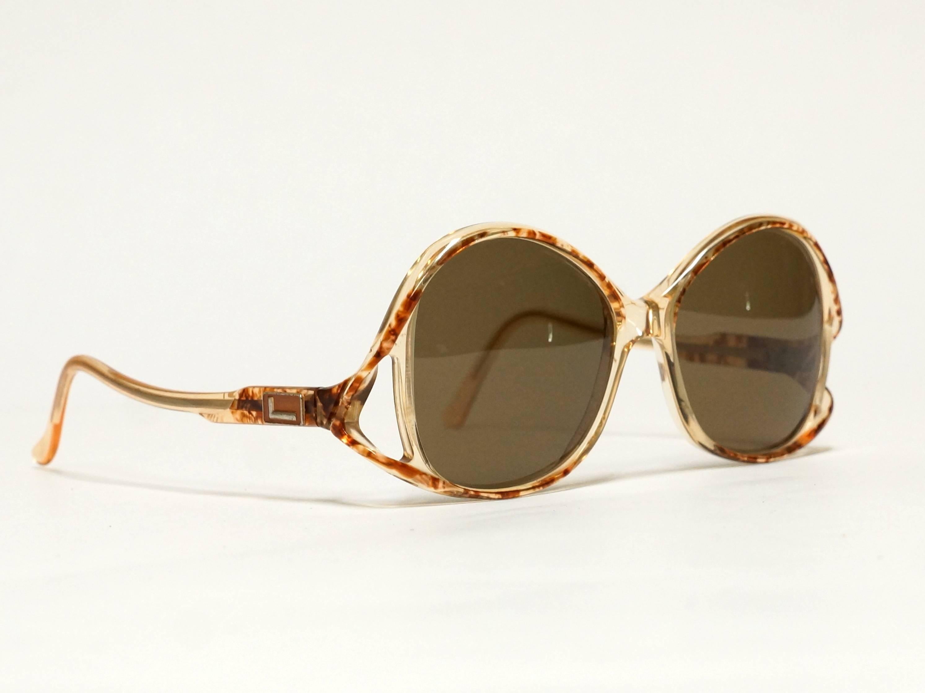 Brown Lancel Paris Vintage Sunglasses For Sale
