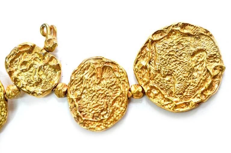 Women's Cartier Gold-Plated Vermeil Silver 'Nugget' Link Belt