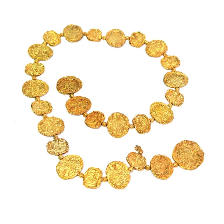 Cartier Gold-Plated Vermeil Silver 'Nugget' Link Belt