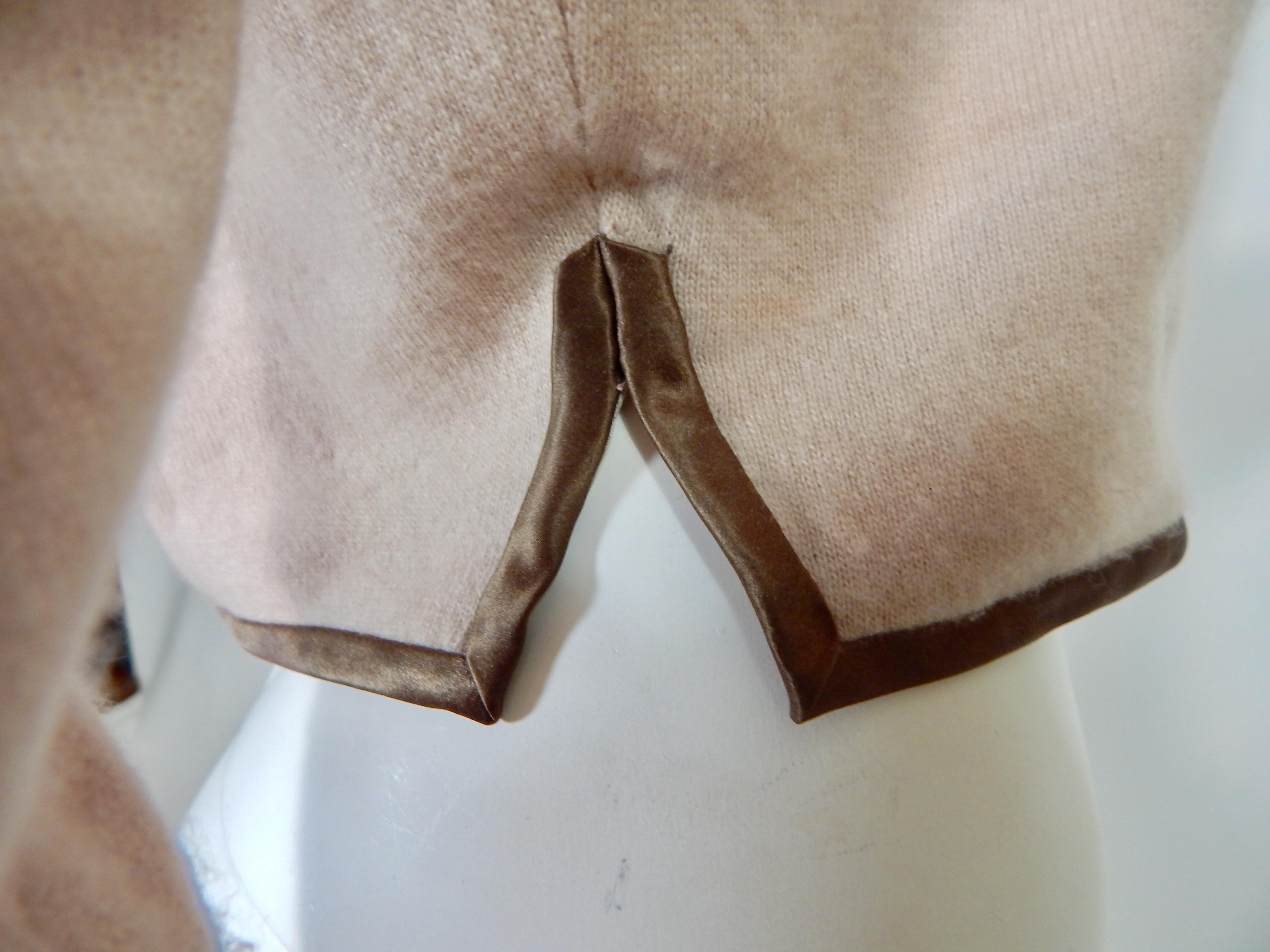 1950s Cashmere Beaded Cardigan For Sale 5