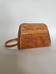1970s Mexican Hand Tooled Leather Handbag