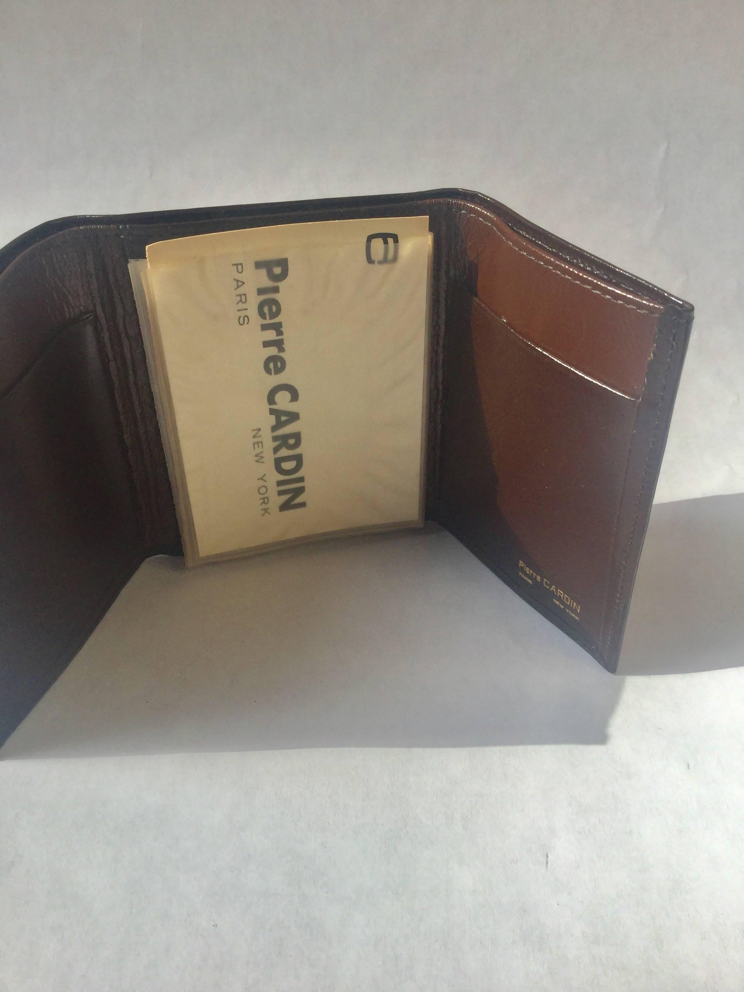 Black 1970s Pierre Cardin Wallet For Sale