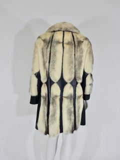 Garfinckel Cross Mink Fur and Leather Coat, 1960s