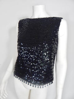 Black Sequin Evening Top, 1960s