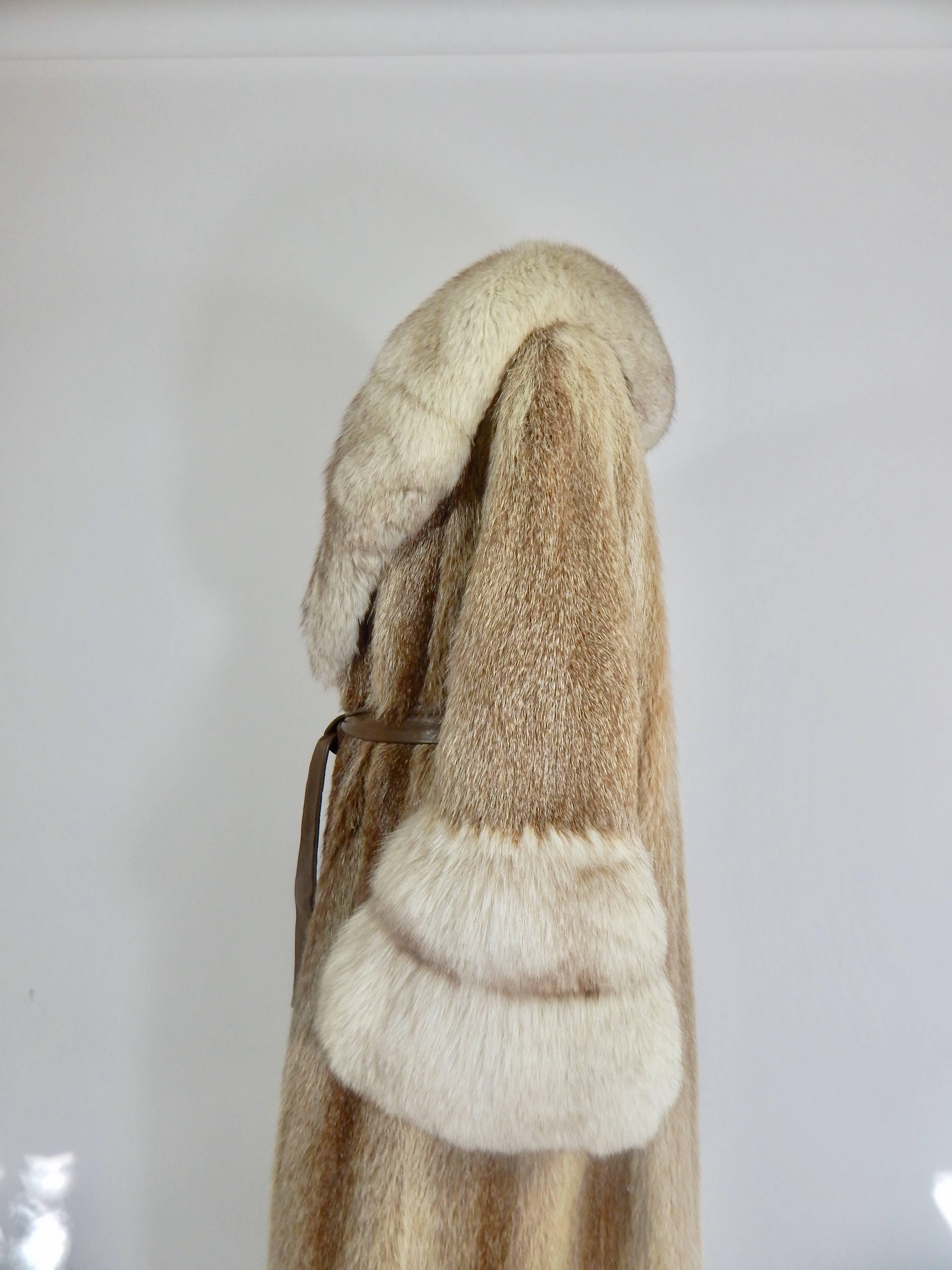 Brown Vintage Fox Fur Coat 