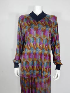 Missoni 100% Silk Matching Skirt and Top Ensemble, 1970s