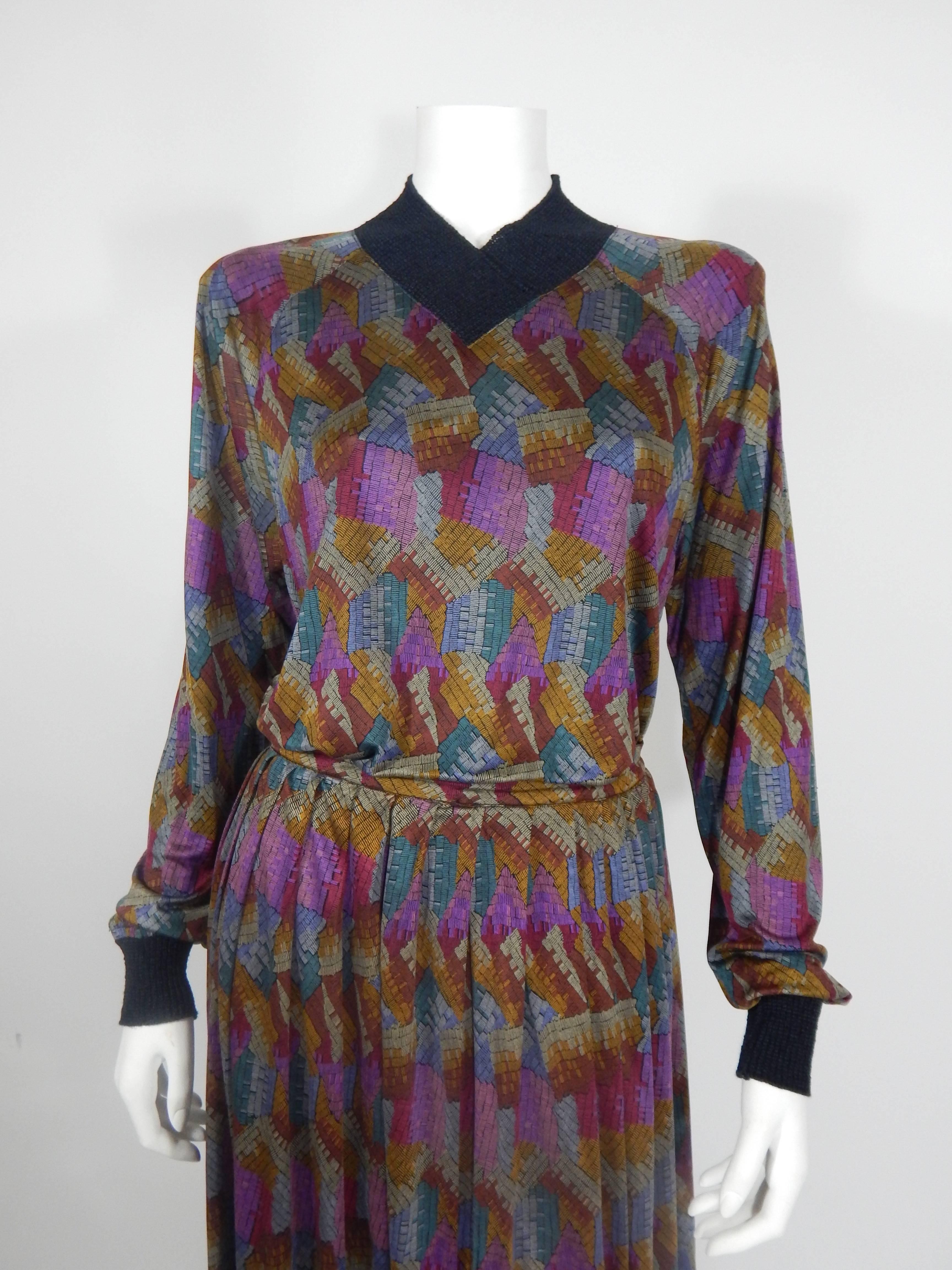 Missoni 100% Silk Matching Skirt and Top Ensemble, 1970s  In Excellent Condition For Sale In Long Island City, NY