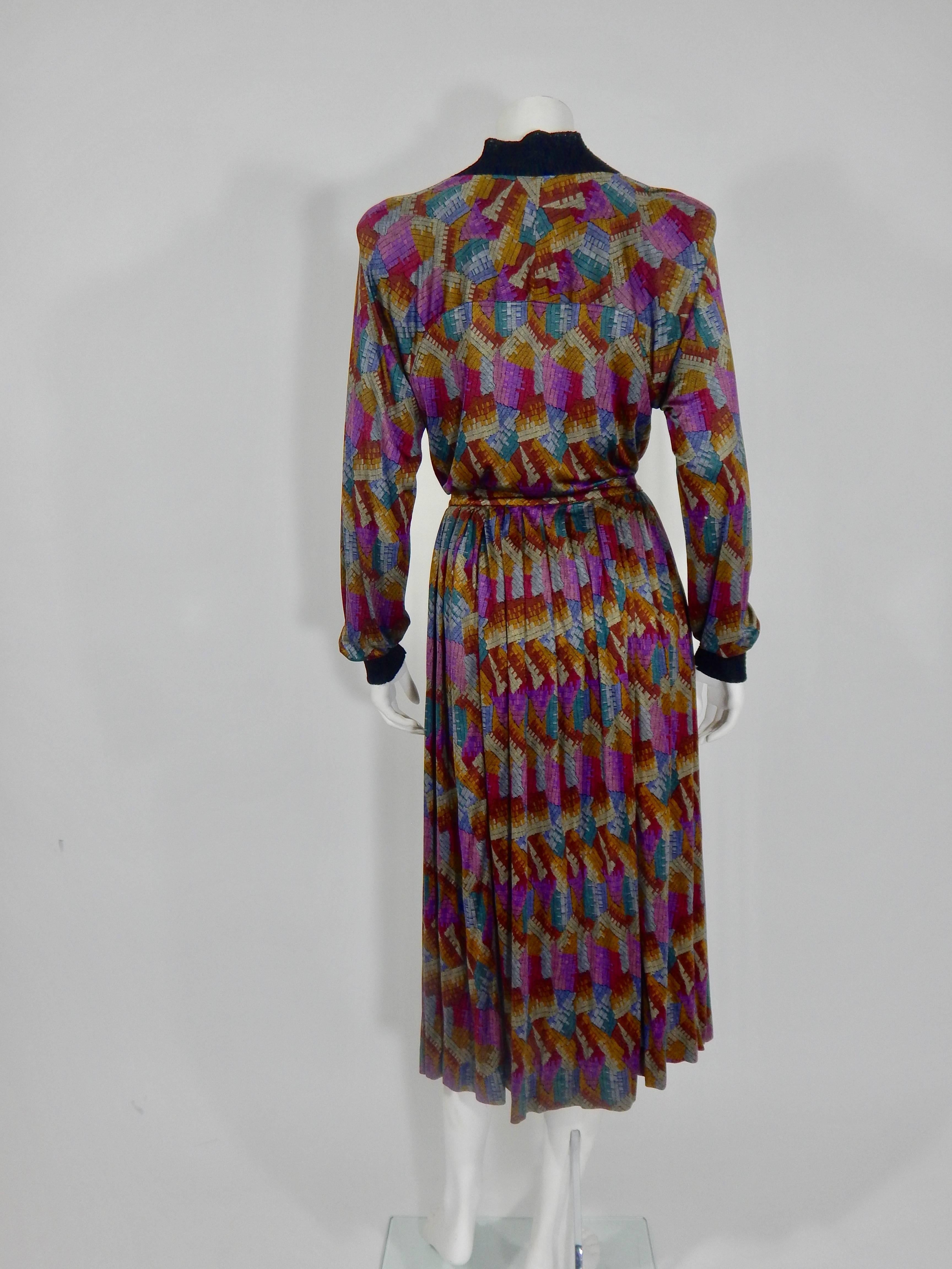 Missoni 100% Silk Matching Skirt and Top Ensemble, 1970s  For Sale 1