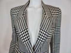 1980s Anne Klein Houndstooth Blazer