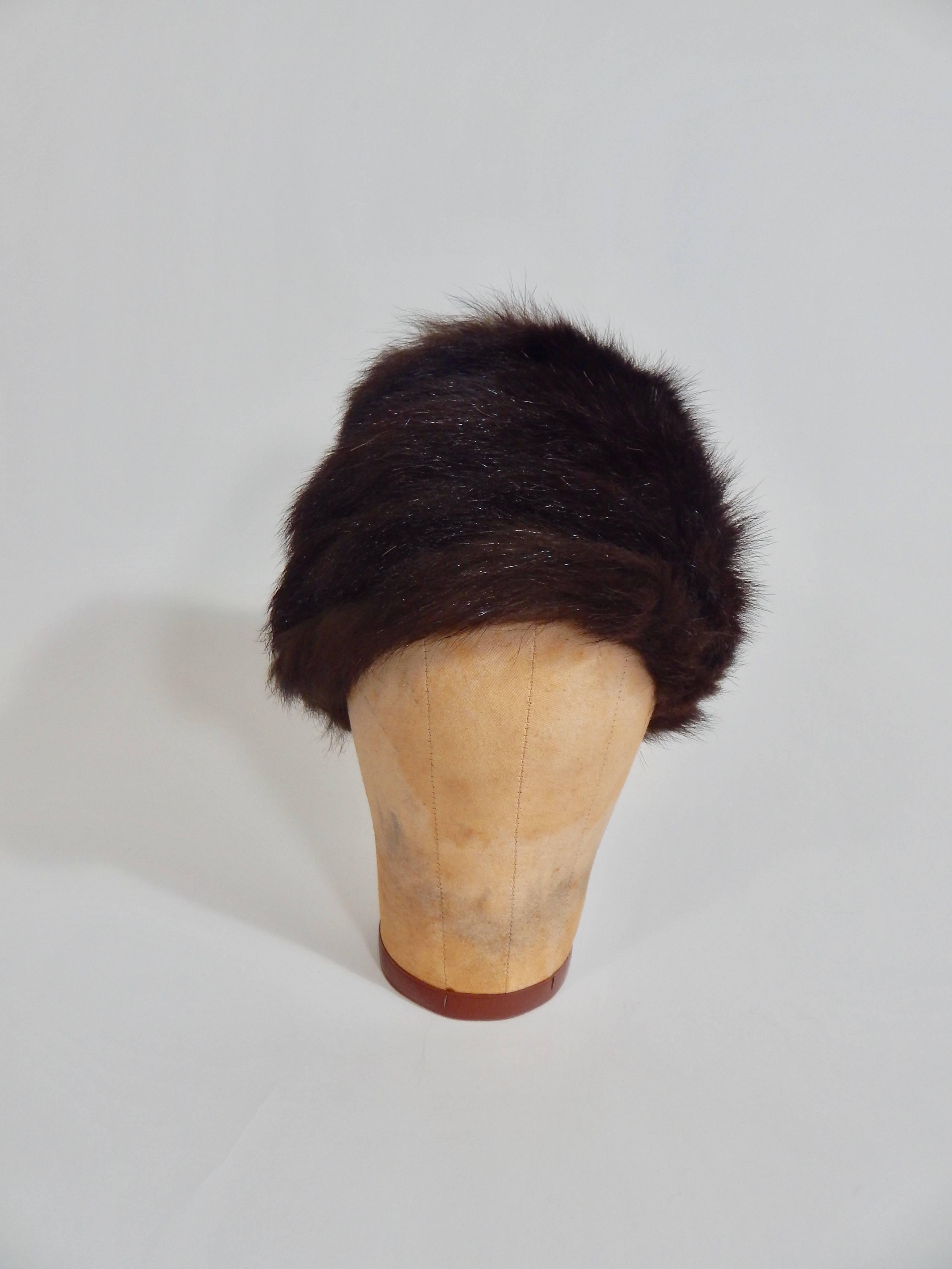 1950s fur hat