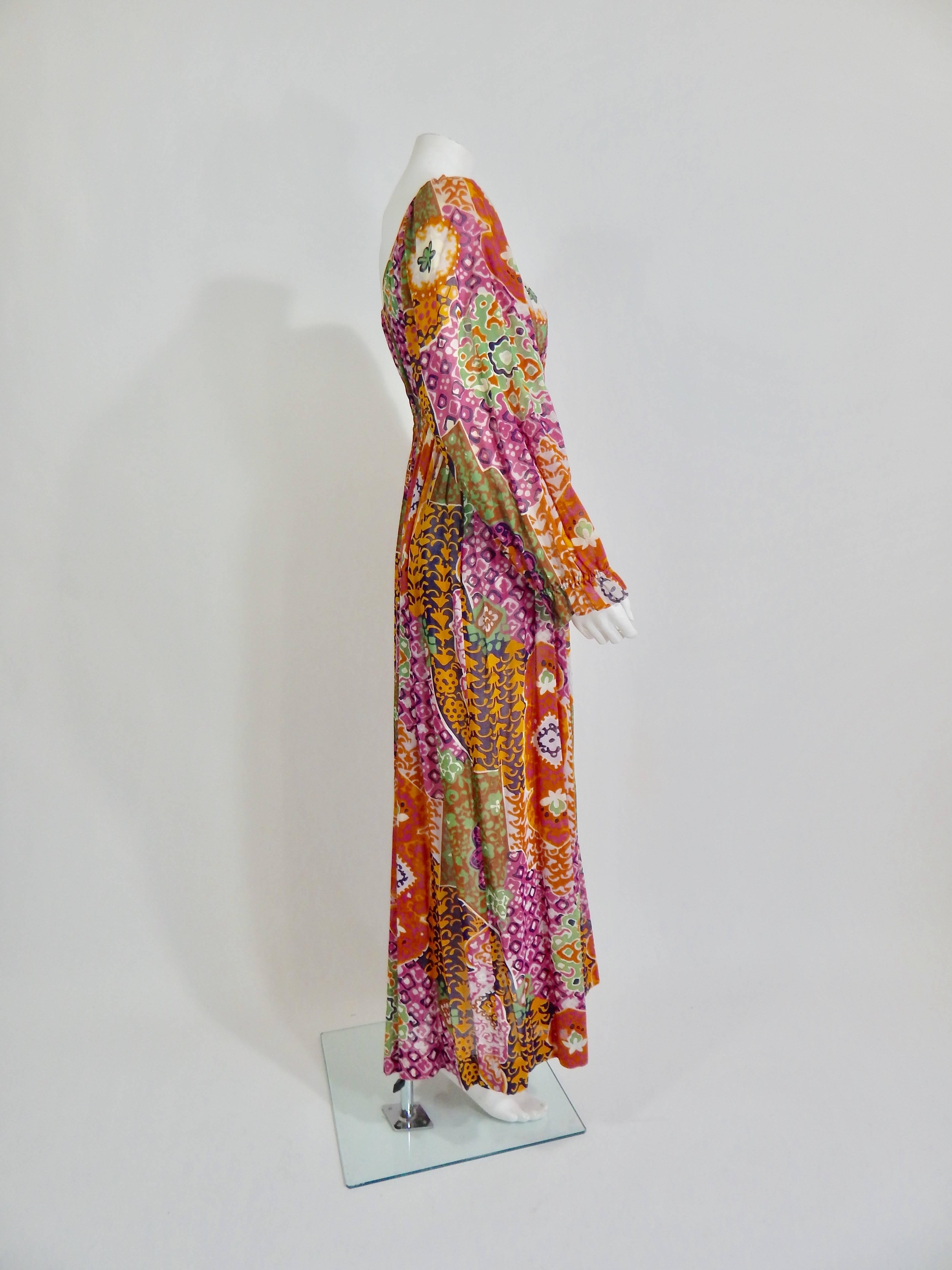 Bohemian Maxi Dress, 1970s  For Sale 2