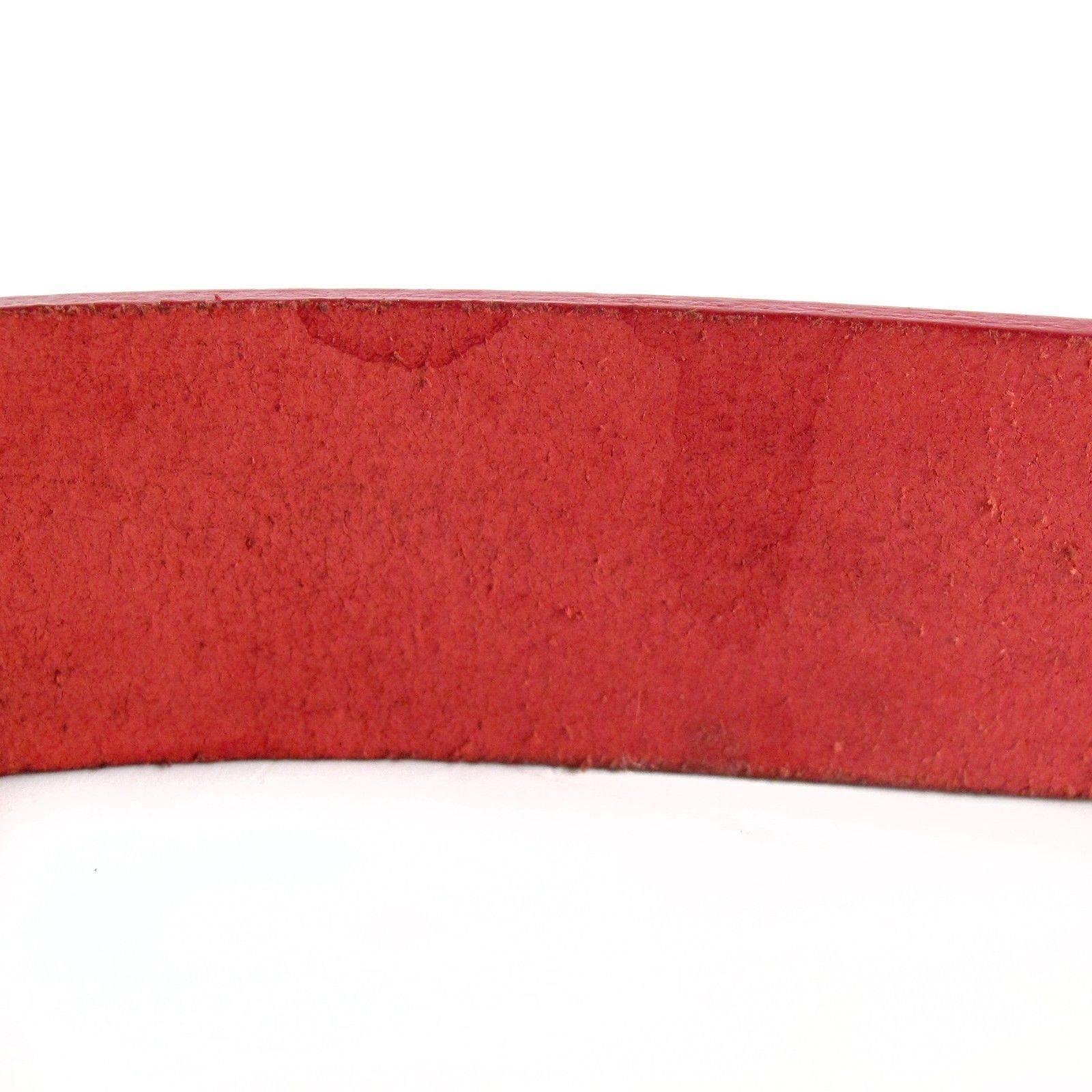 Balmain Red Leather Belt In Good Condition In Prahran, Victoria