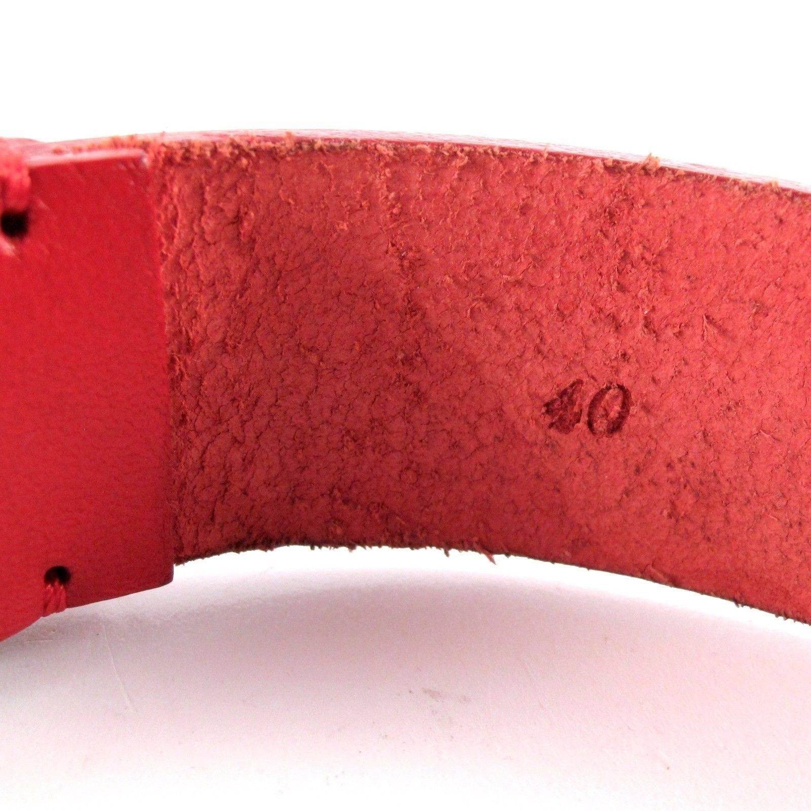 Women's Balmain Red Leather Belt
