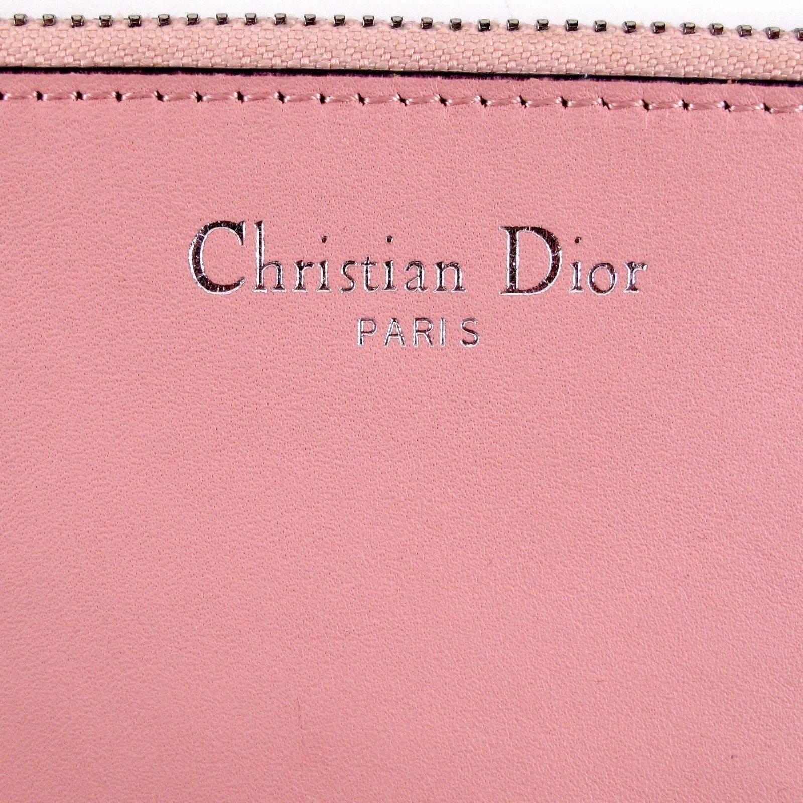 Pink Christian Dior - Zip Pouch with Wrist Strap For Sale