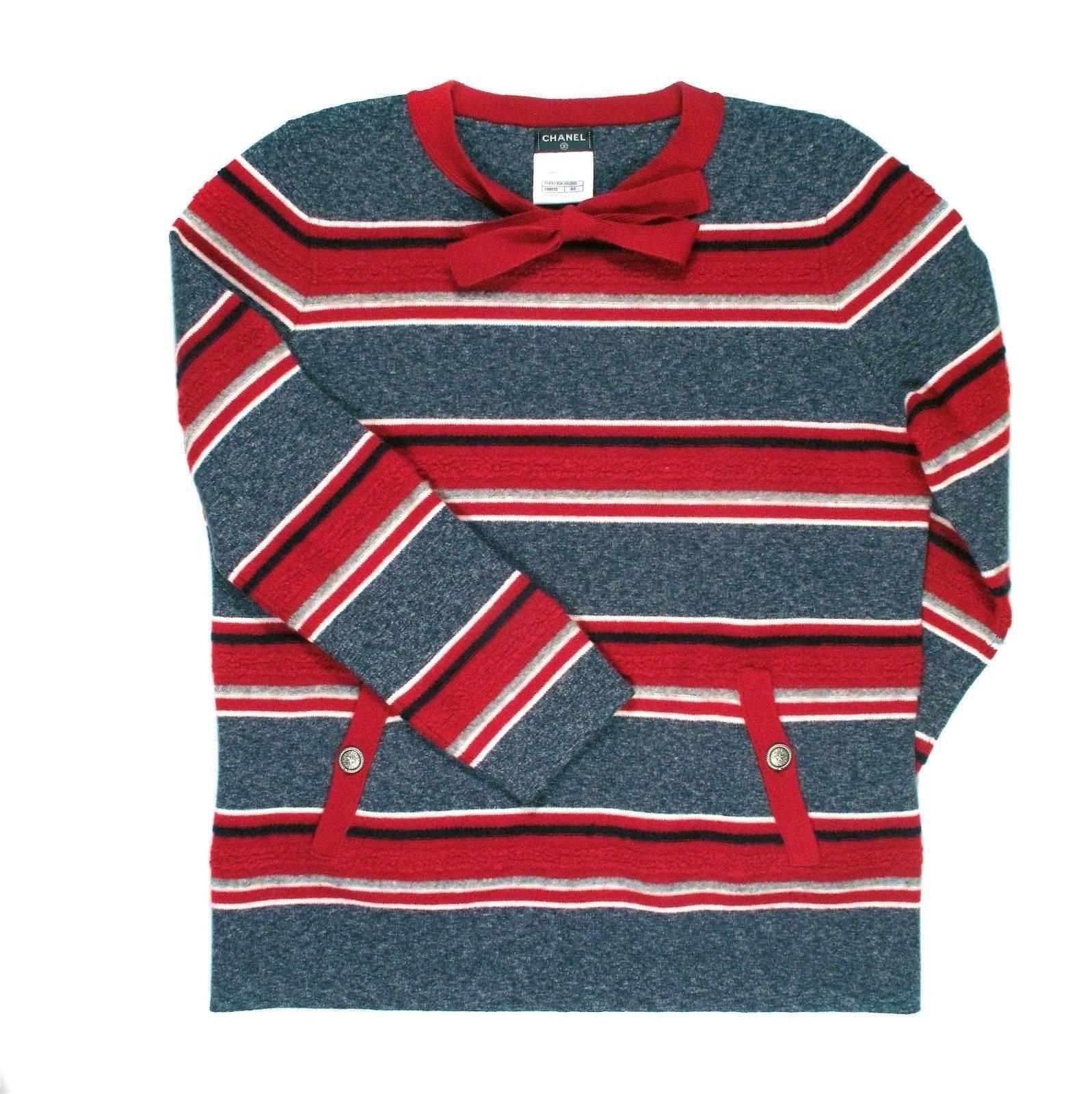 Chanel - Striped Cashmere Sweater