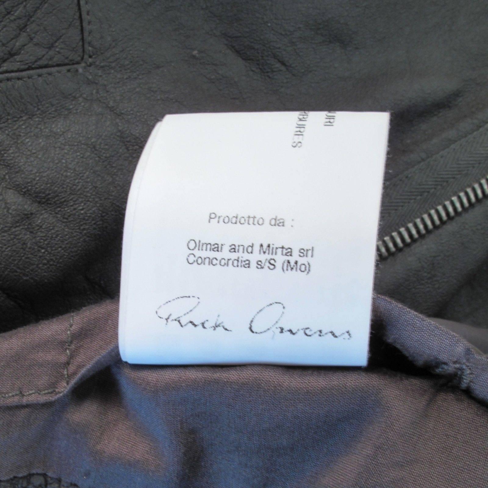 Rick Owens - Leather Jacket In Good Condition For Sale In Prahran, Victoria