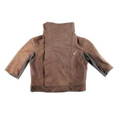 Rick Owens - Cropped Leather Motorcycle Jacket