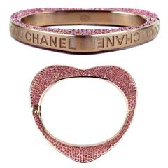 Chanel - Crystal Heart Bracelet
