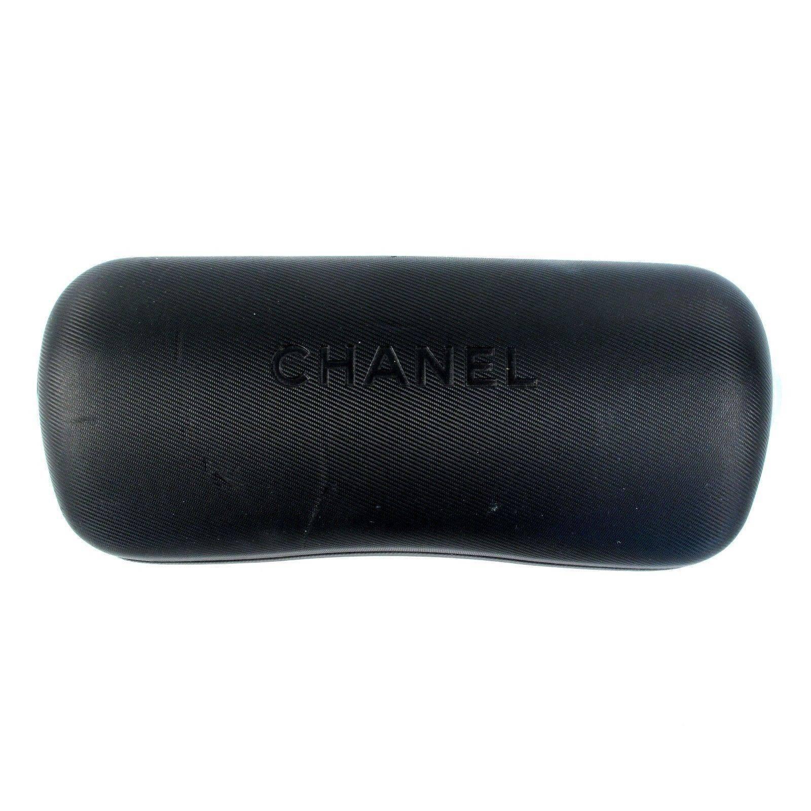 Chanel Half Tint Sunglasses - Black White CC Logo Wavy Arms Round Circle Vintage 1