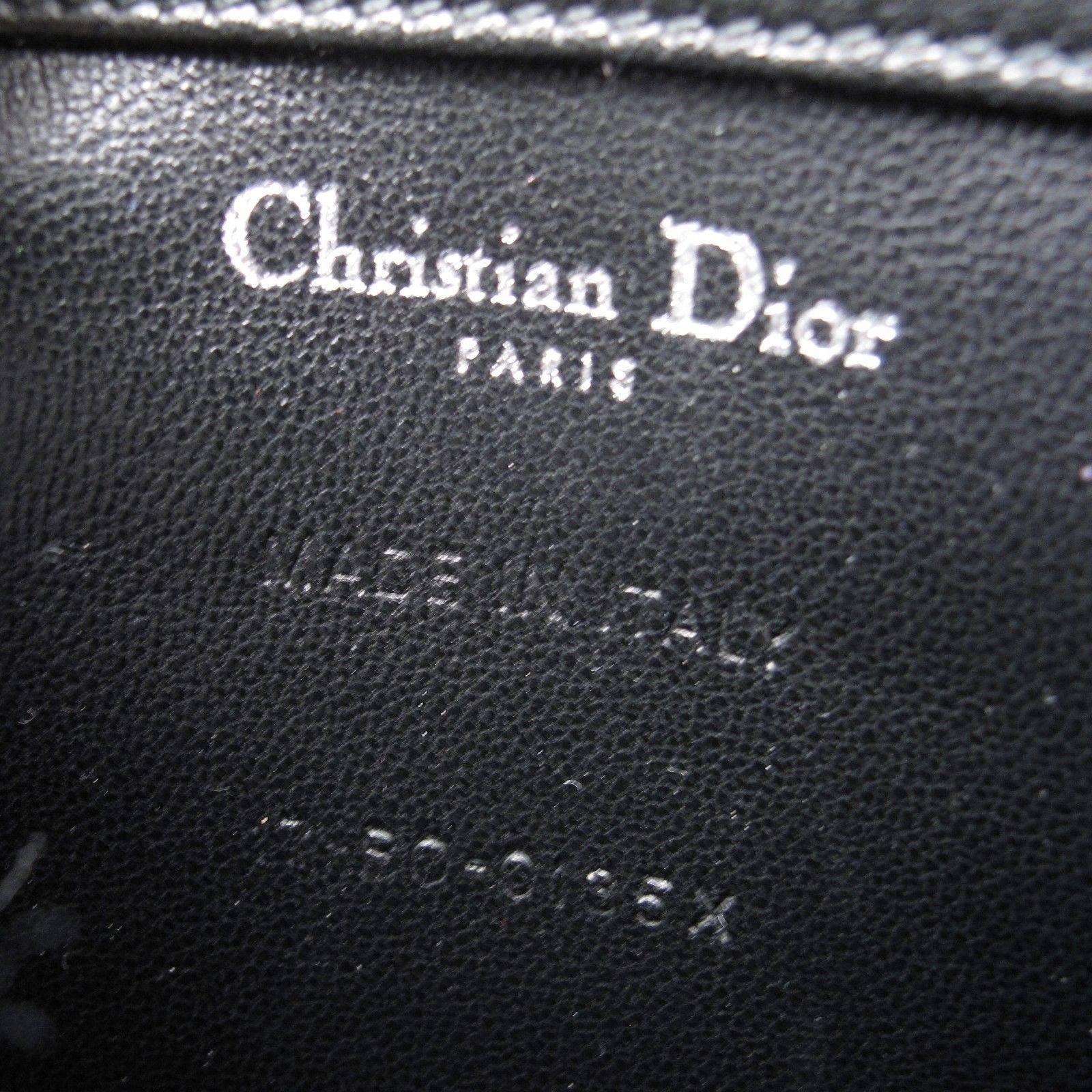 Women's Christian Dior Diorama Black Mini Crossbody Bag Leather Silver Shoulder Handbag For Sale