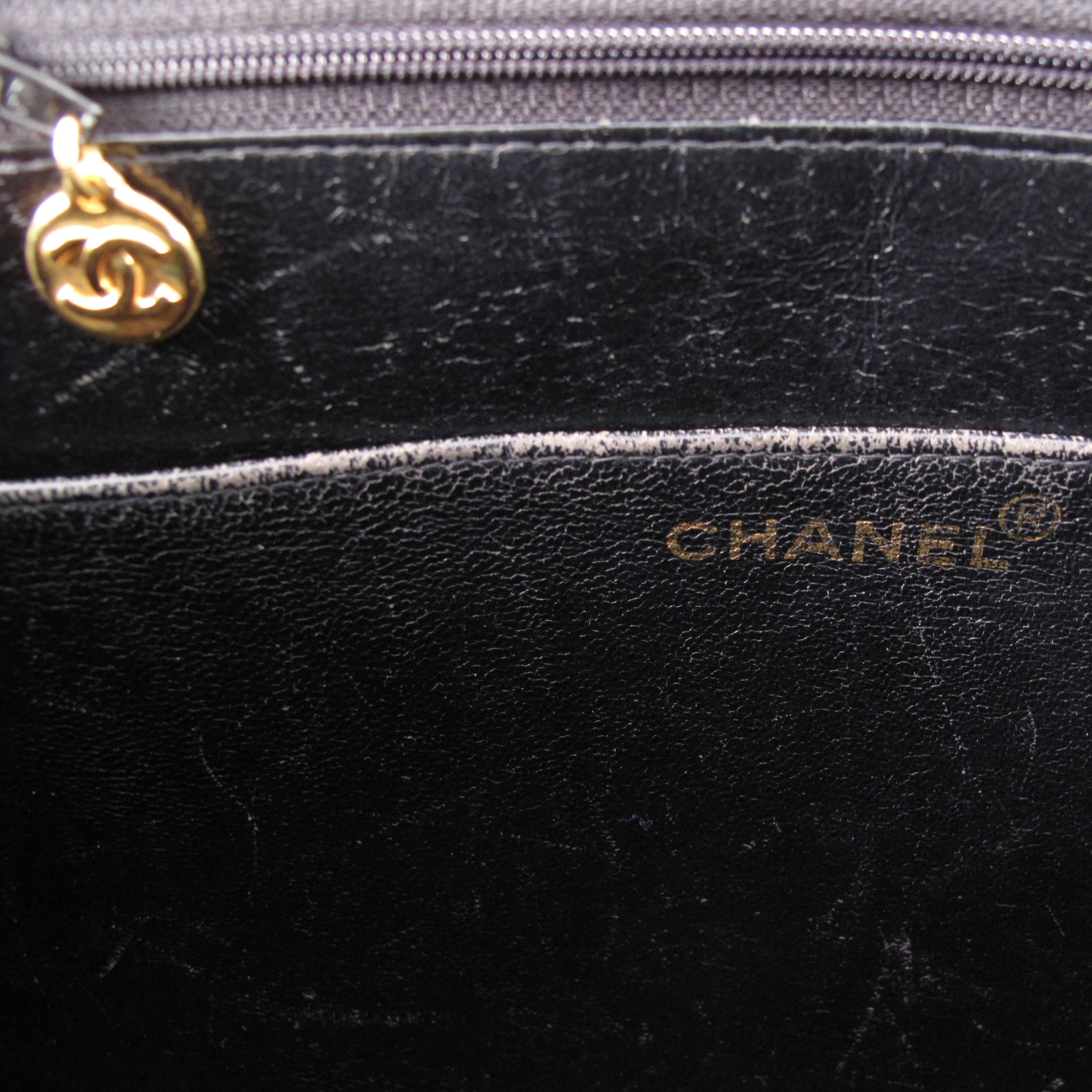 Chanel XL Maxi Briefcase- Patent Leather Black Bag CC Gold Flap Jumbo Turnlock 3
