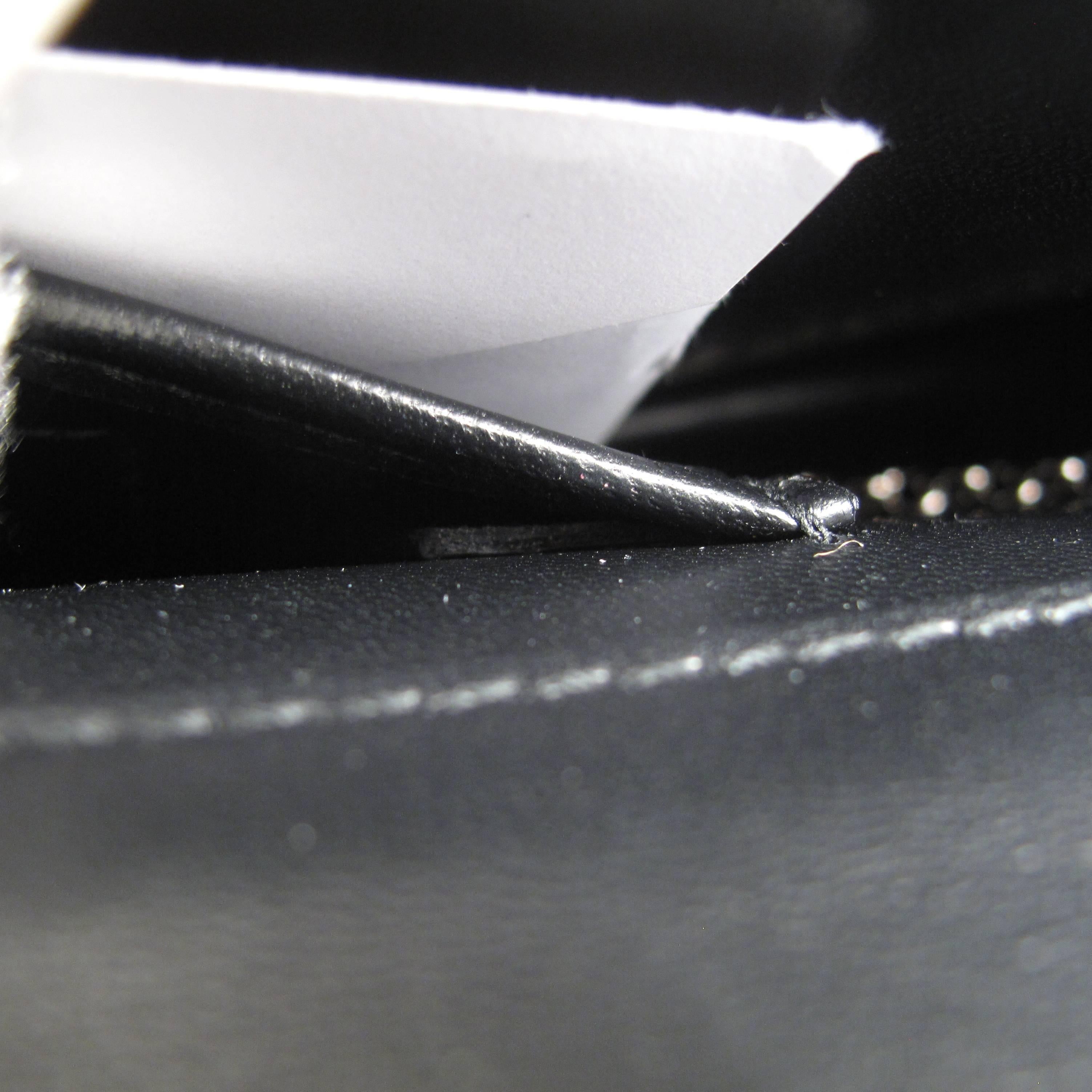 Christian Dior 2015 $6K Crossbody Crystal Bag Black Leather Chain Handbag Lady For Sale 6