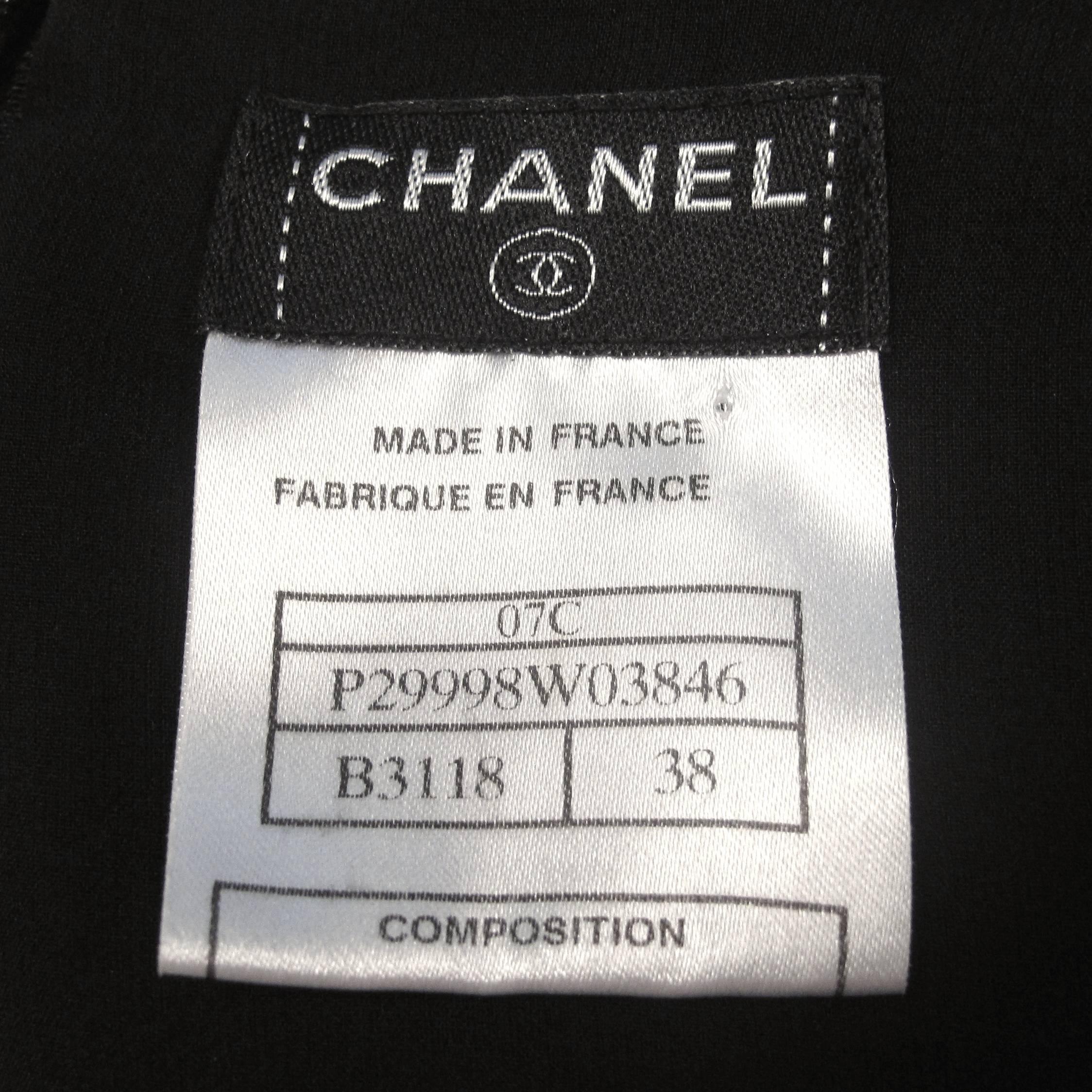 Chanel Graffiti Dress - US 6 - 38 - Black & White Silk CC Logo Blue Pink 07C For Sale 1