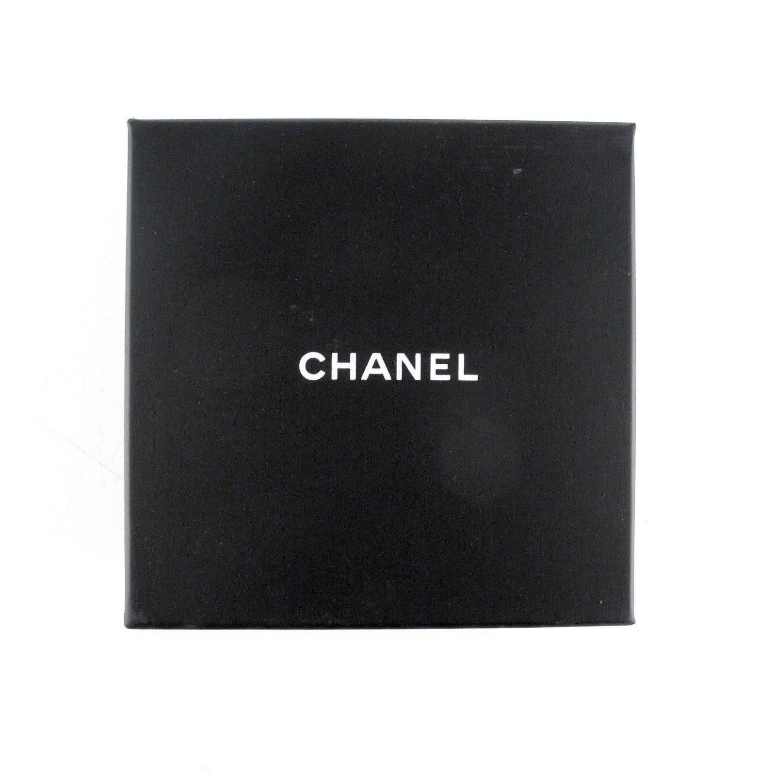 Chanel Mirror Silver Bracelet - New - 2016 CC Logo Wide Cuff Charm Bangle 16S 2