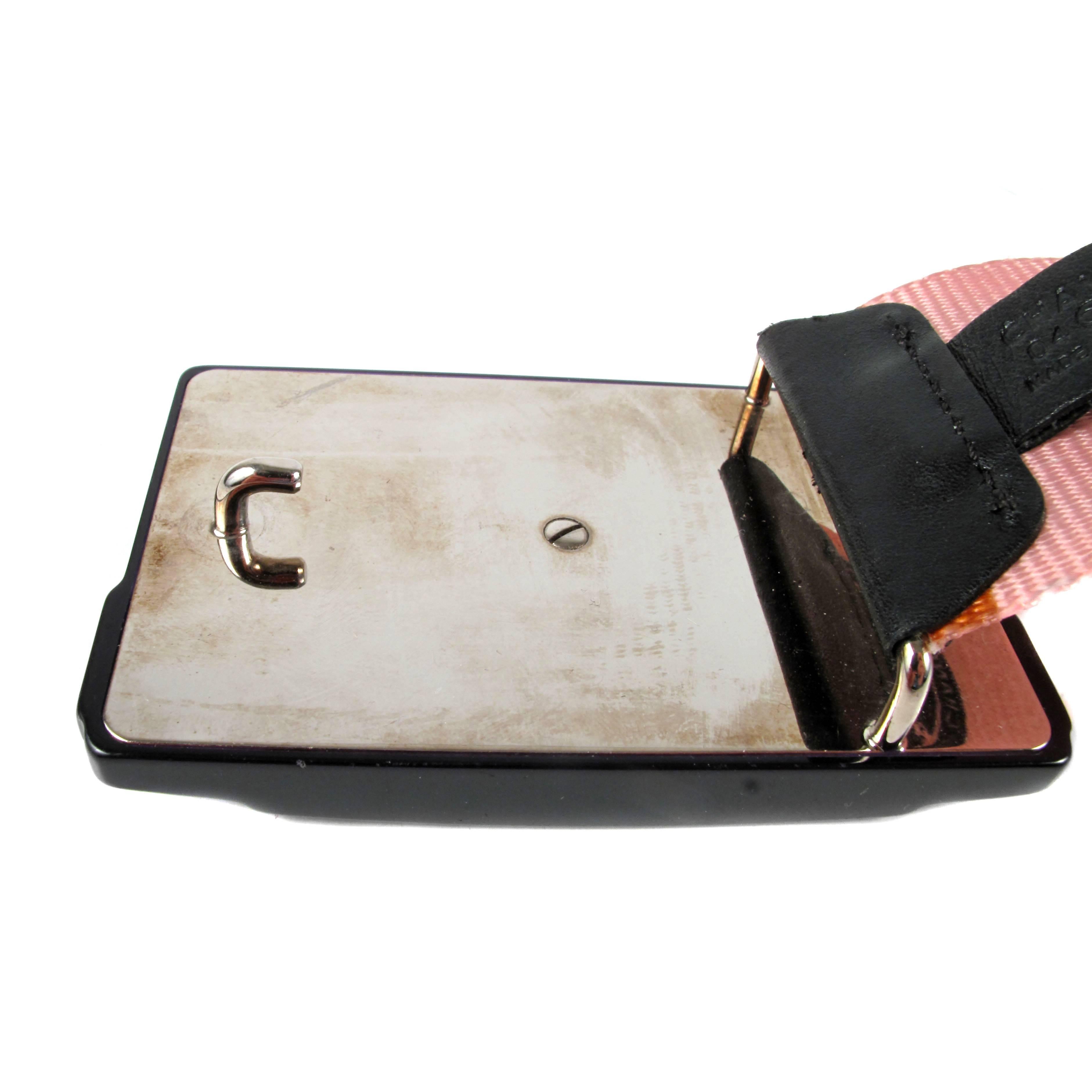Chanel Belt - Rare Cassette Tape Buckle Pink Black CC Logo Record Charm Dust Bag 2
