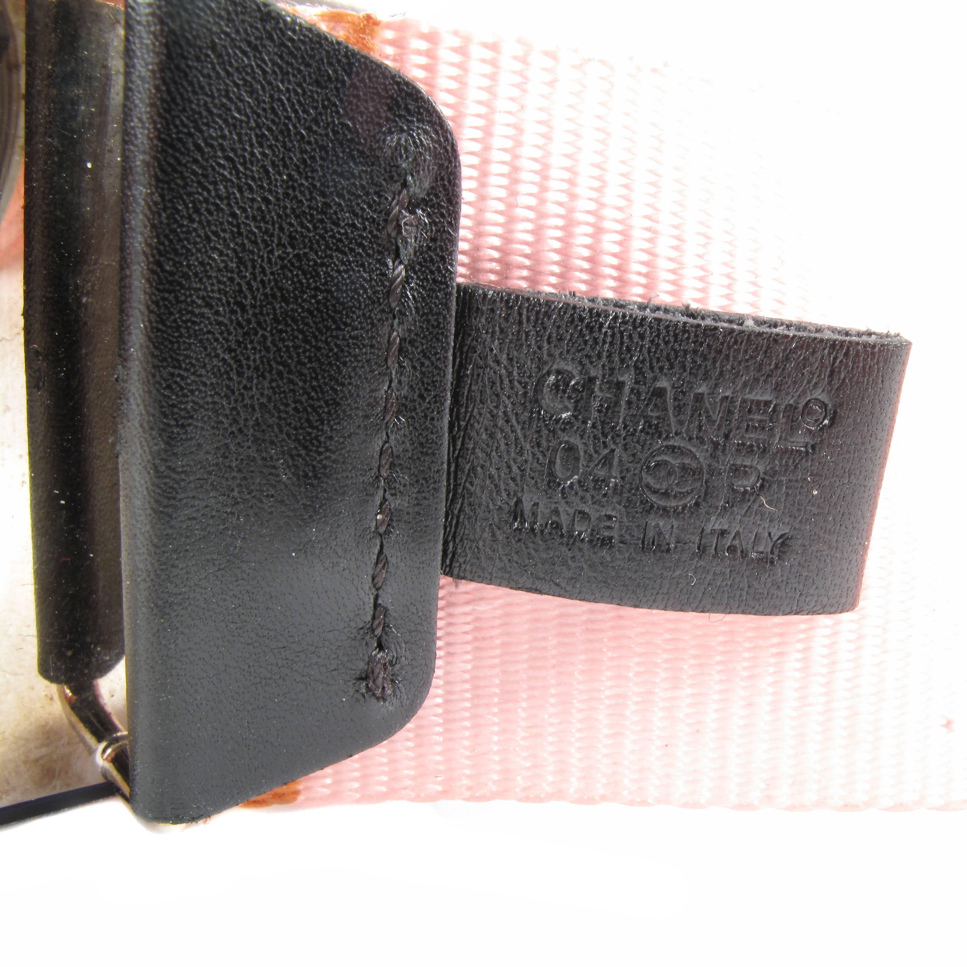 Chanel Belt - Rare Cassette Tape Buckle Pink Black CC Logo Record Charm Dust Bag 3