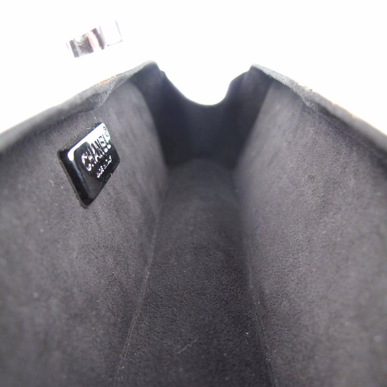 Chanel Clutch Box - Wristlet White & Black Leather CC Minaudie Bag Handbag Case 3