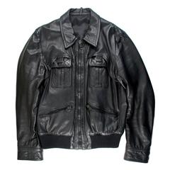 Veste Dior pour homme - 50 - M - Manteau croisé à poches croisées en cuir noir Justice Hedi