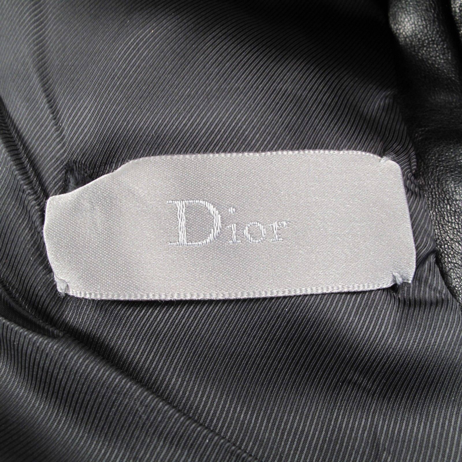 Veste Dior pour homme - 50 - M - Manteau croisé à poches croisées en cuir noir Justice Hedi 1