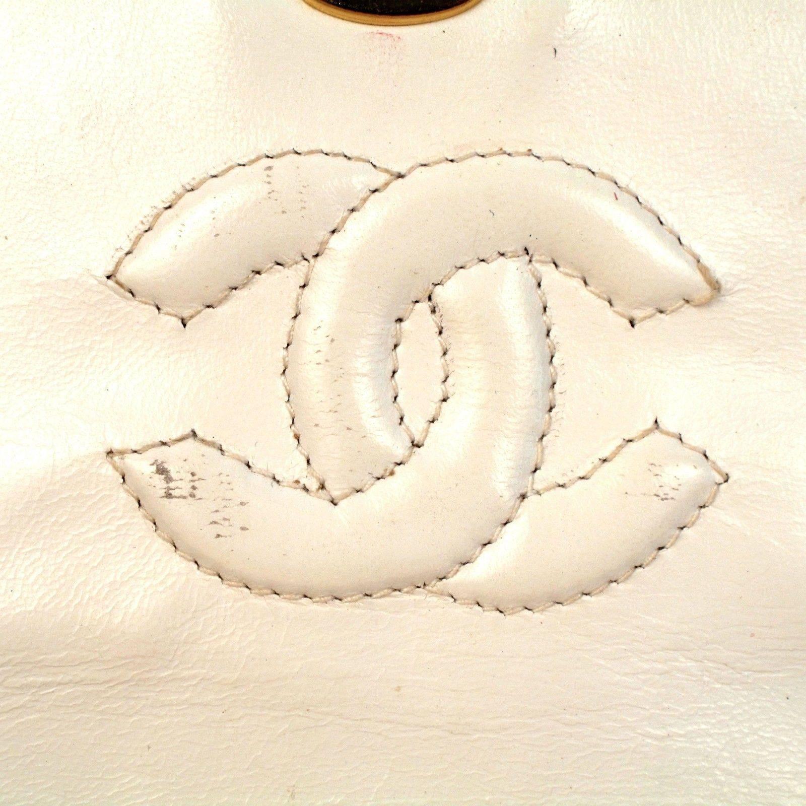 Chanel Straw Flap Bag Vintage Tan Tweed Leather WOC Wallet Chain Handbag Basket 2