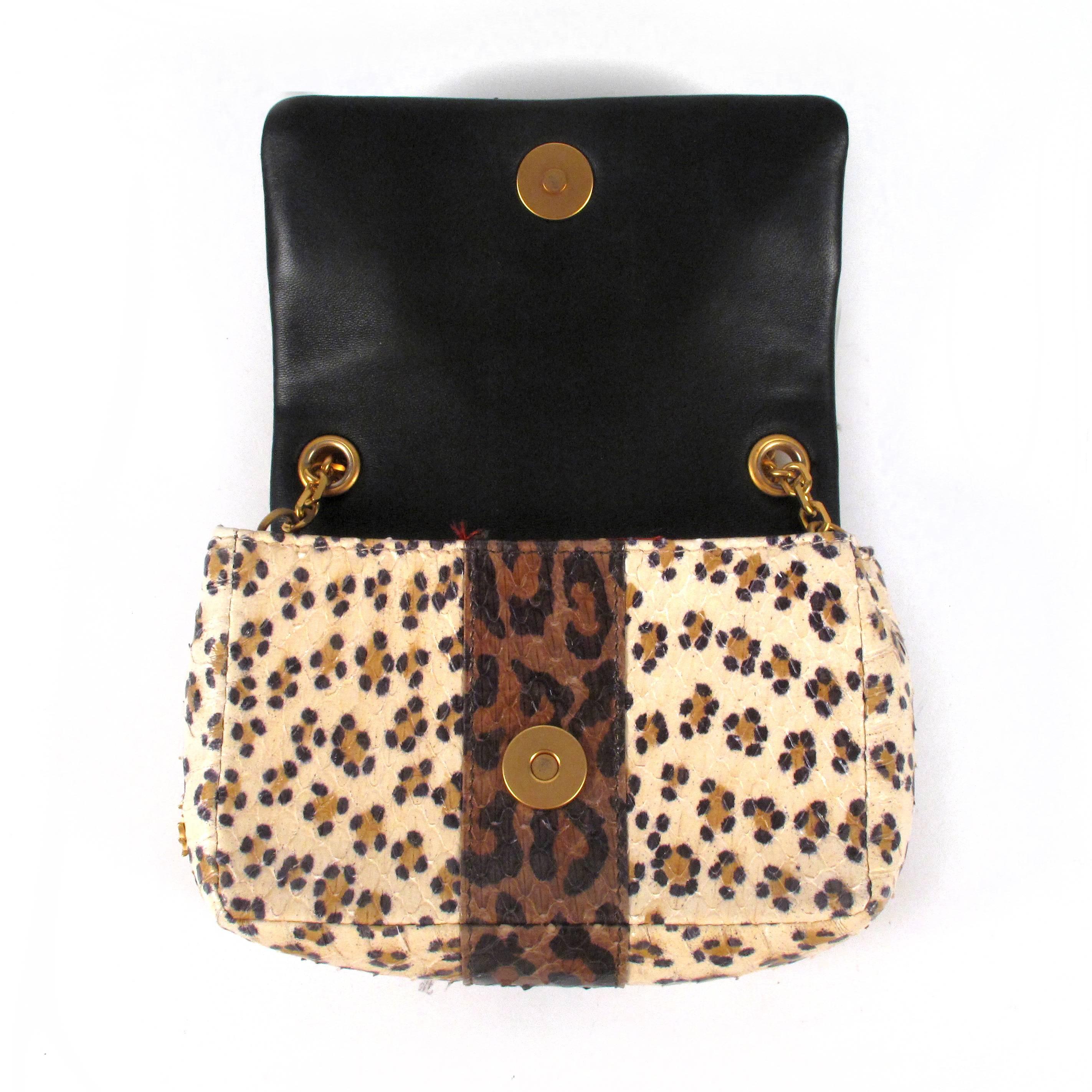 Christian Louboutin - Leather Leopard Print Crossbody Mini Ayers Sweet Charity For Sale 2