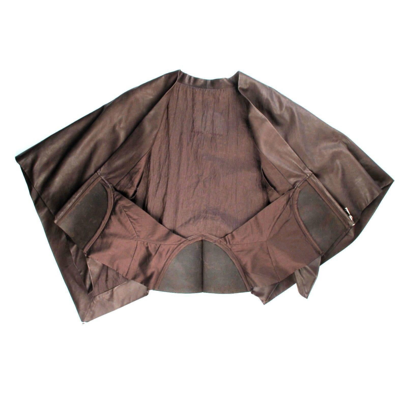leather poncho cape