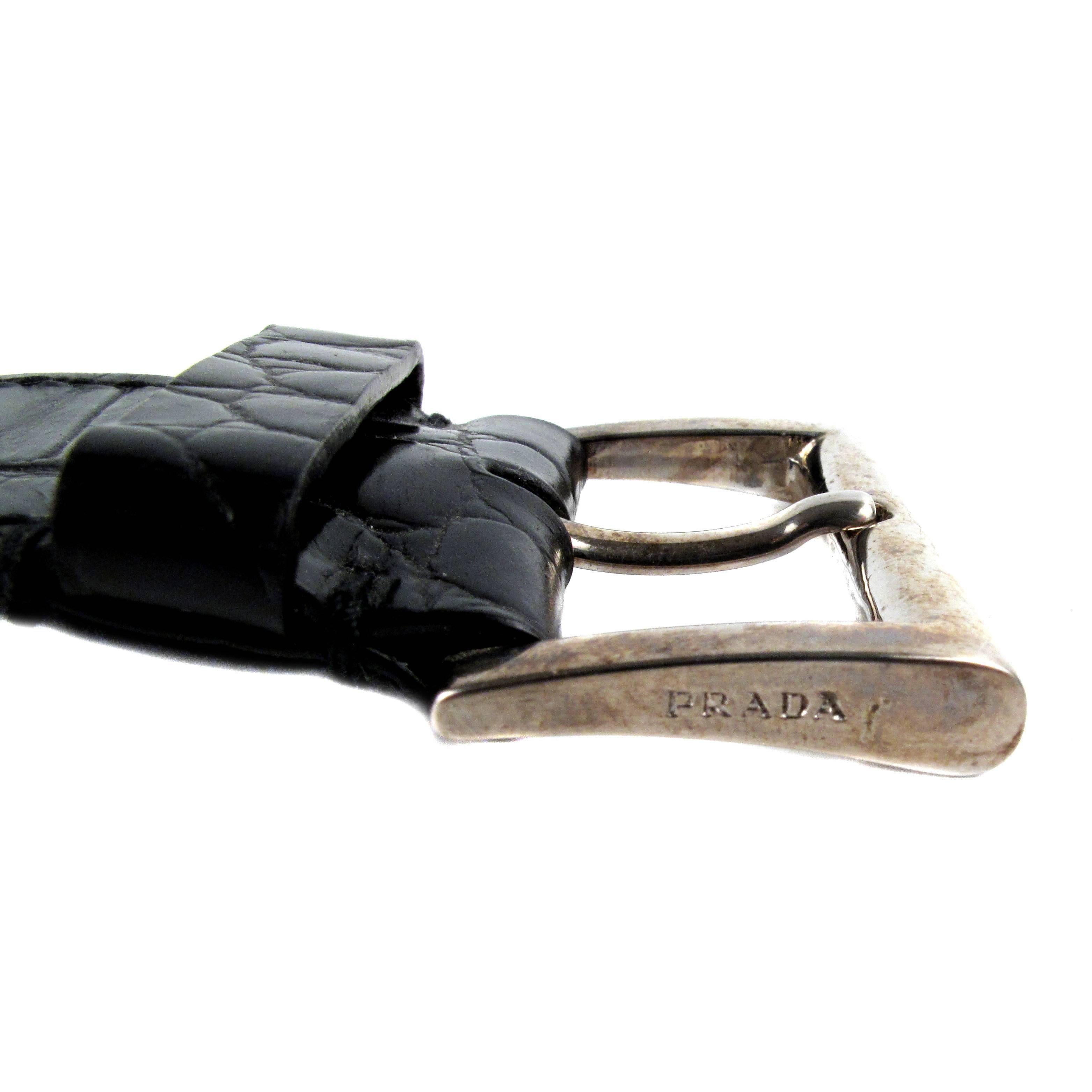 Prada Watch - Bracelet Green Yellow Black Leather Band Resin Stainless Steel In Good Condition In Prahran, Victoria