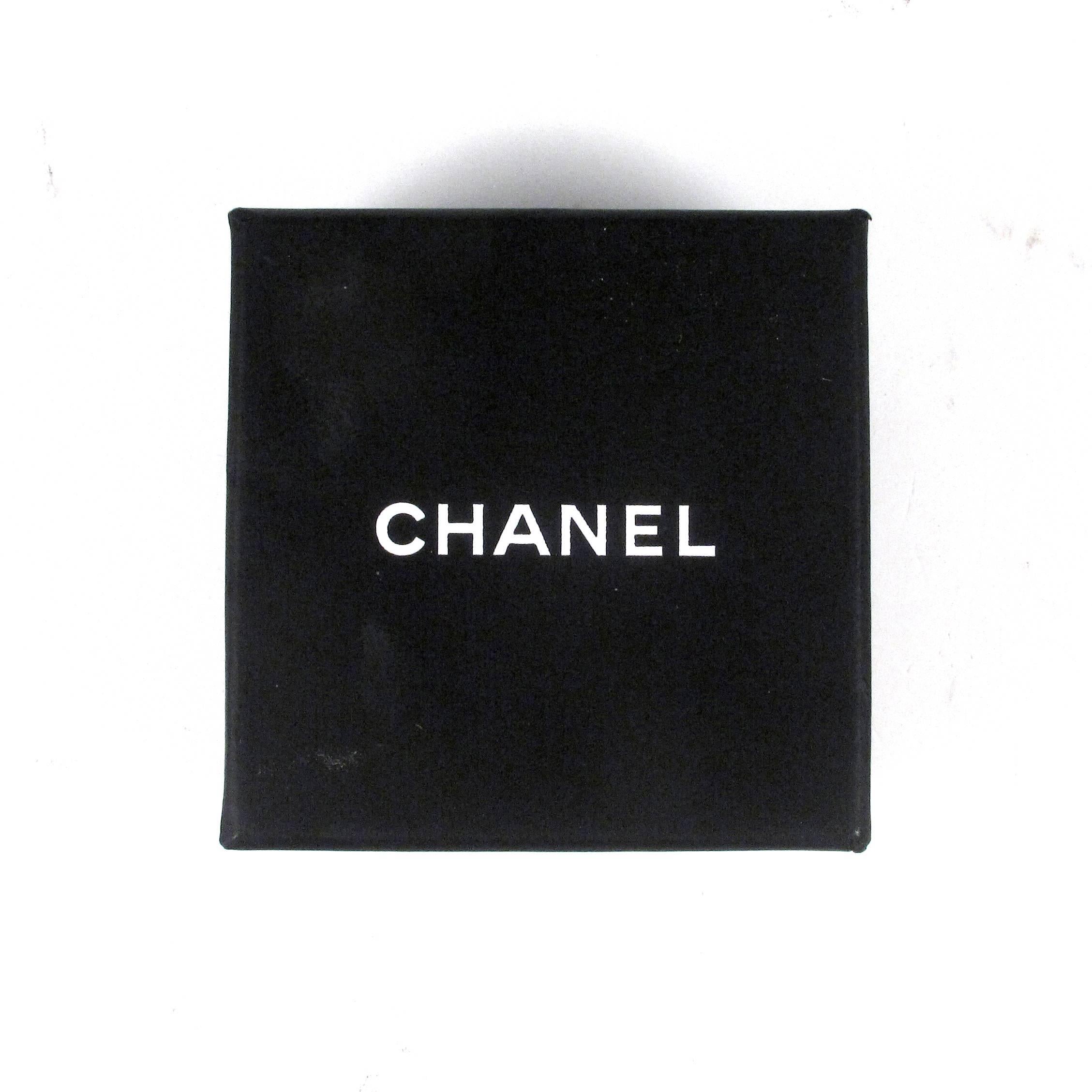 Chanel Pin Brooch Crystal Cross Gripoix - 2008 - 08P Gold CC Logo Charm 1