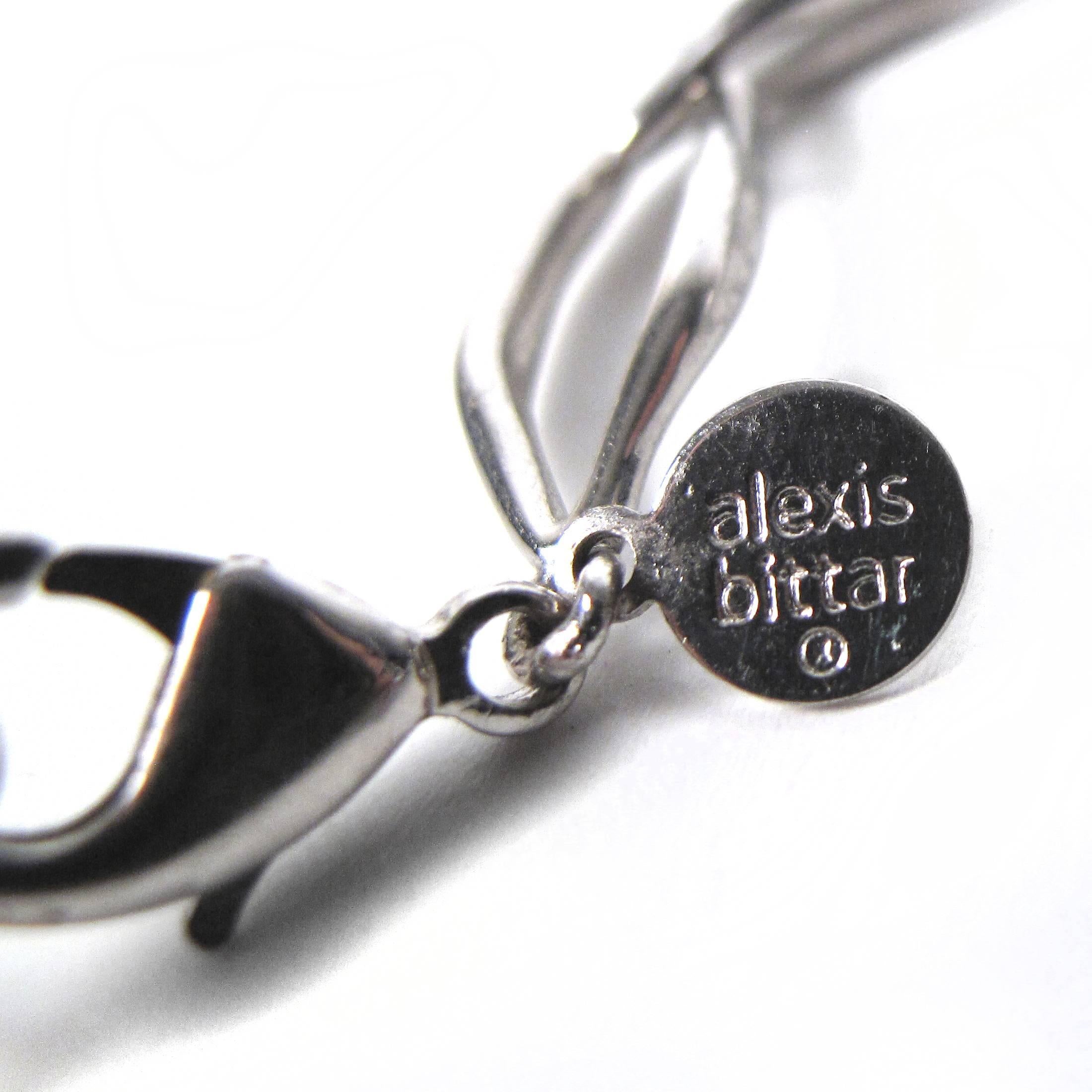 Alexis Bittar Necklace - Silver Chain Crystal Jewelry For Sale 1