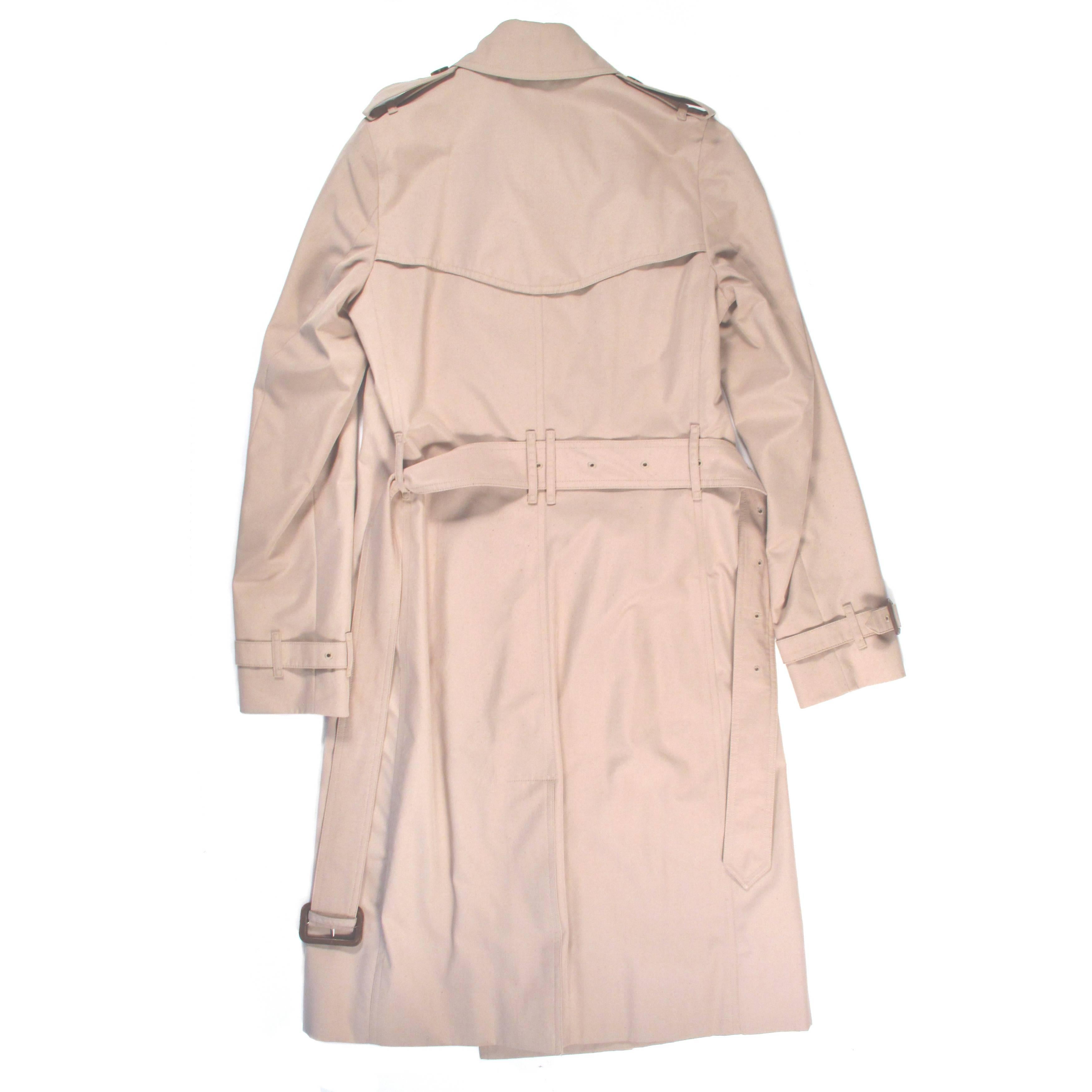 Women's Burberry Trench Coat - 2 / 4 - 34 - 36 - Tan Belted Jacket Cotton London