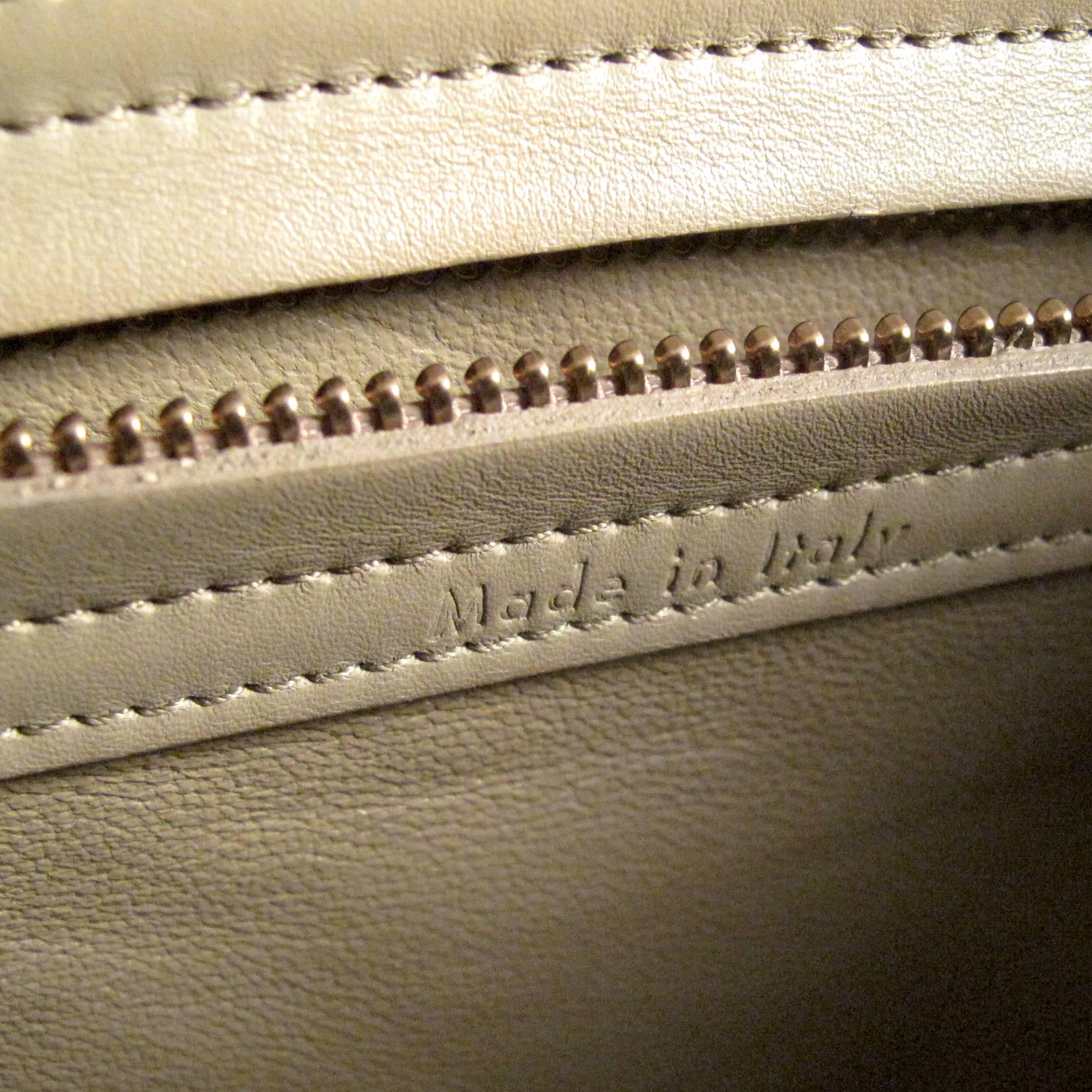 Celine Phantom Bag - Tan Suede Leather Embossed Crocodile Luggage Tote Handbag 1