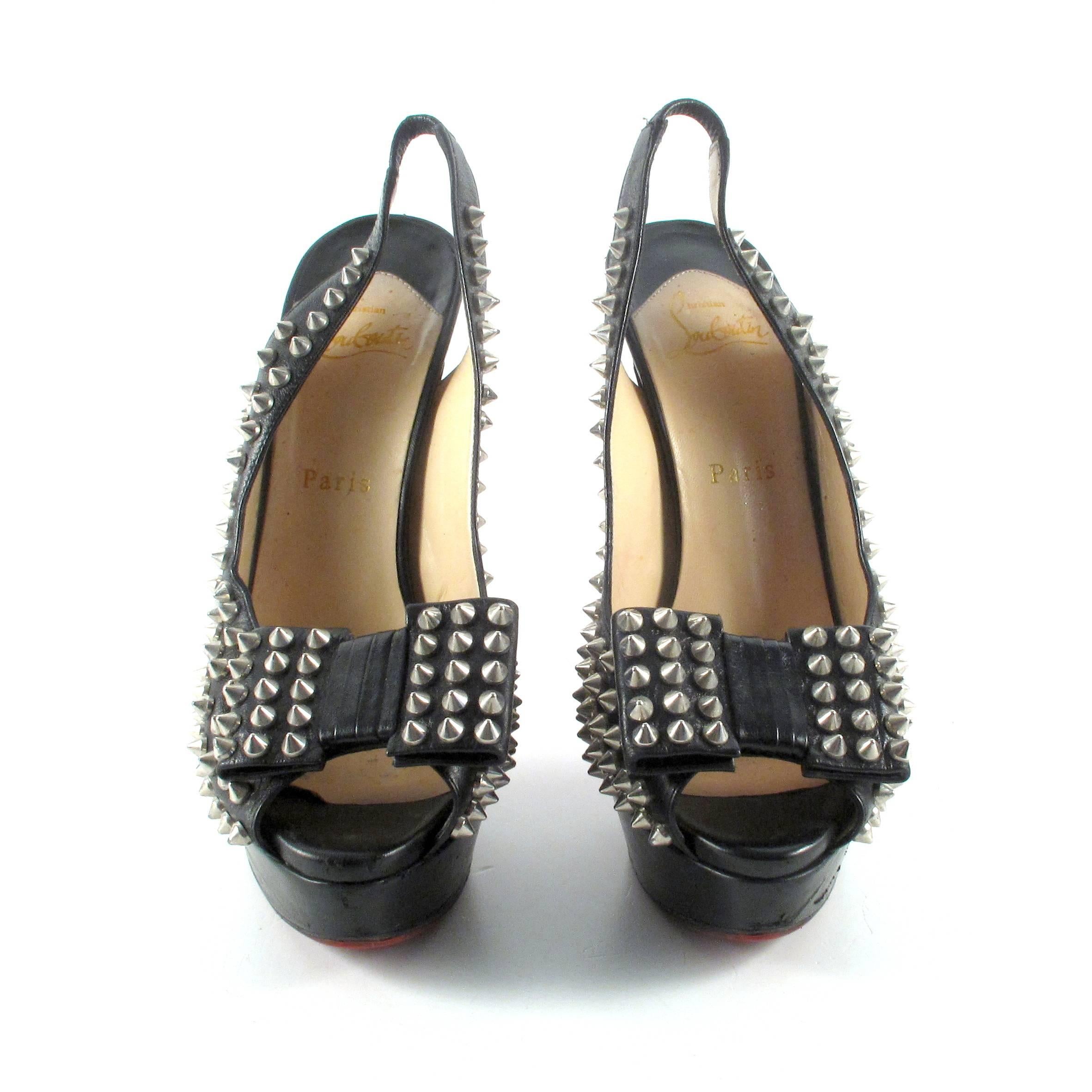 christian louboutin studded heels