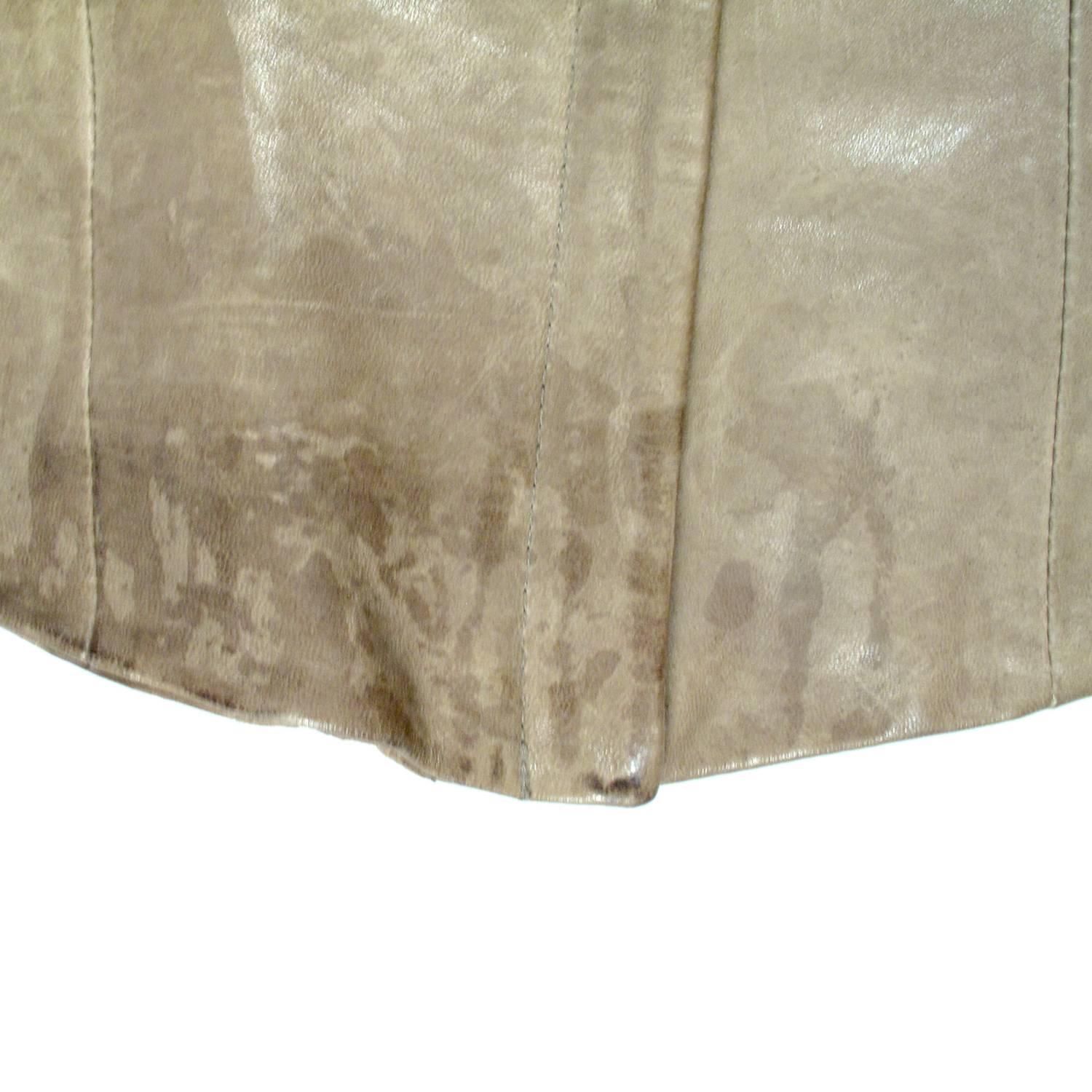 Helmut Lang Leather Jacket - Small - $1500 Tan Lamb Silk Moto Motorcycle Coat In Fair Condition In Prahran, Victoria