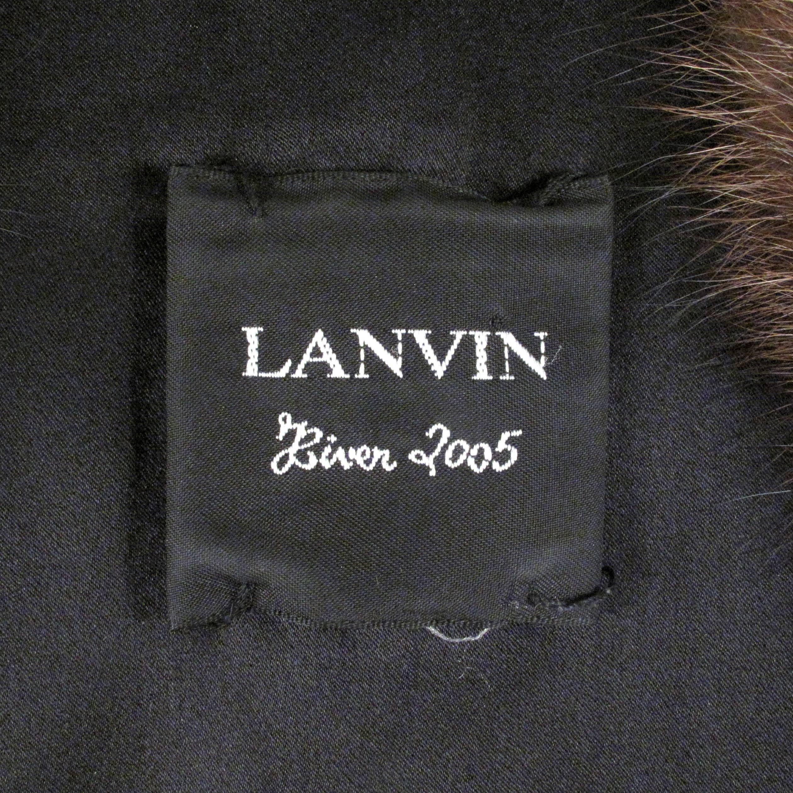 Lanvin Fur Shrug - US 8 - 40 - Brown Pekan FIsher Scarf Vest Coat Jacket 4