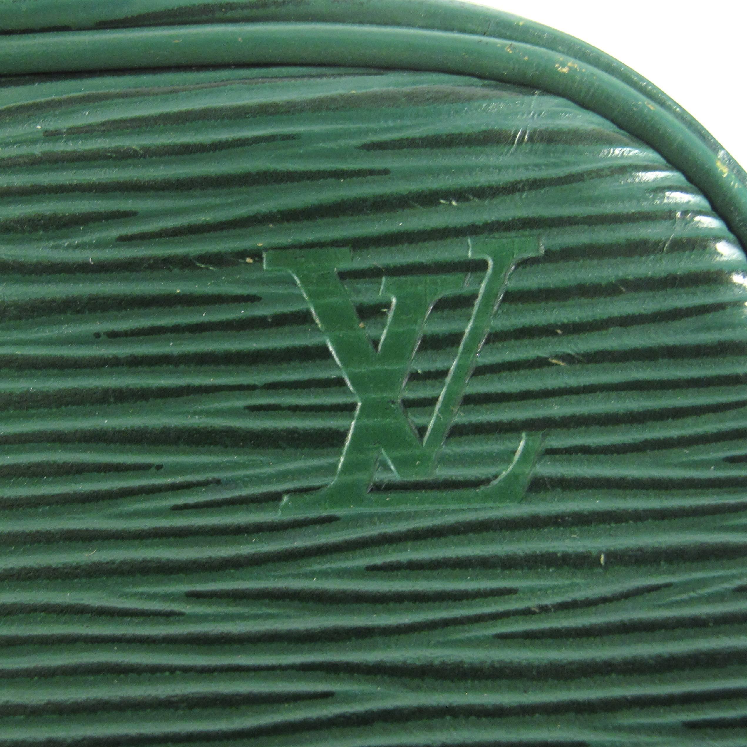 Louis Vuitton Bag - Green Leather Crossbody Shoulder Epi Trocadero Handbag 1