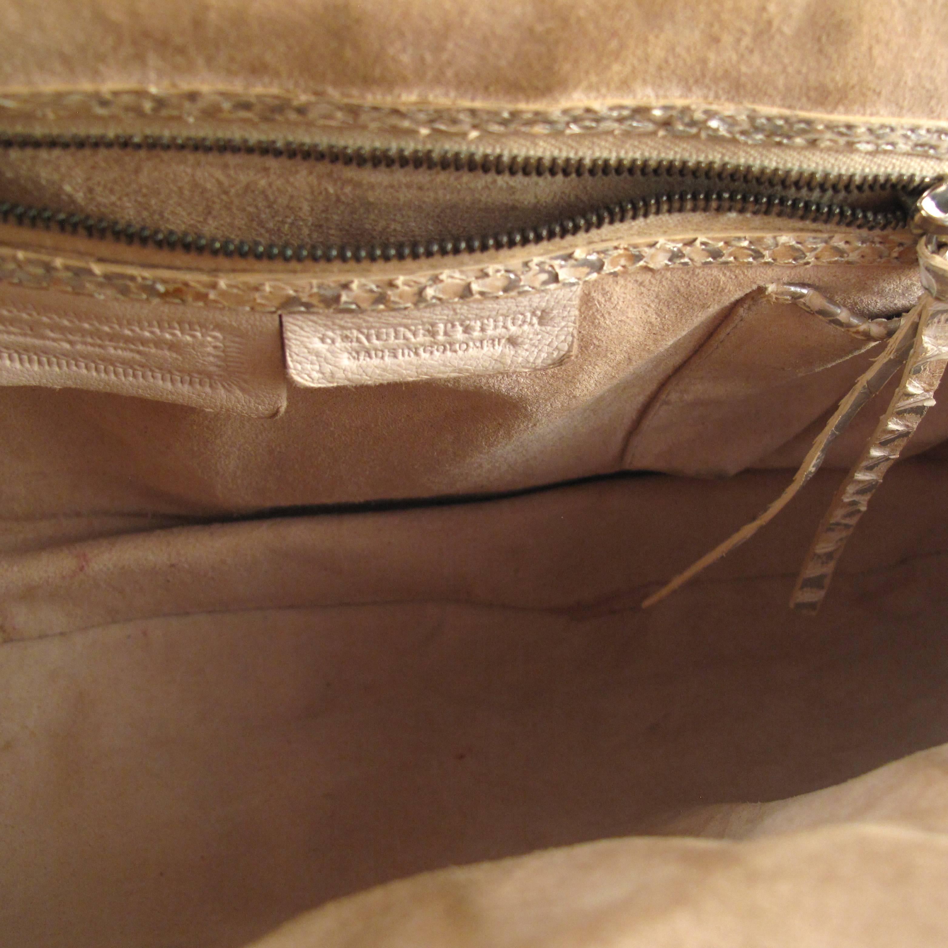 Nancy Gonzalez Python Cut Out Gold Handbag Metallic Leather Snakeskin Clutch Bag 1