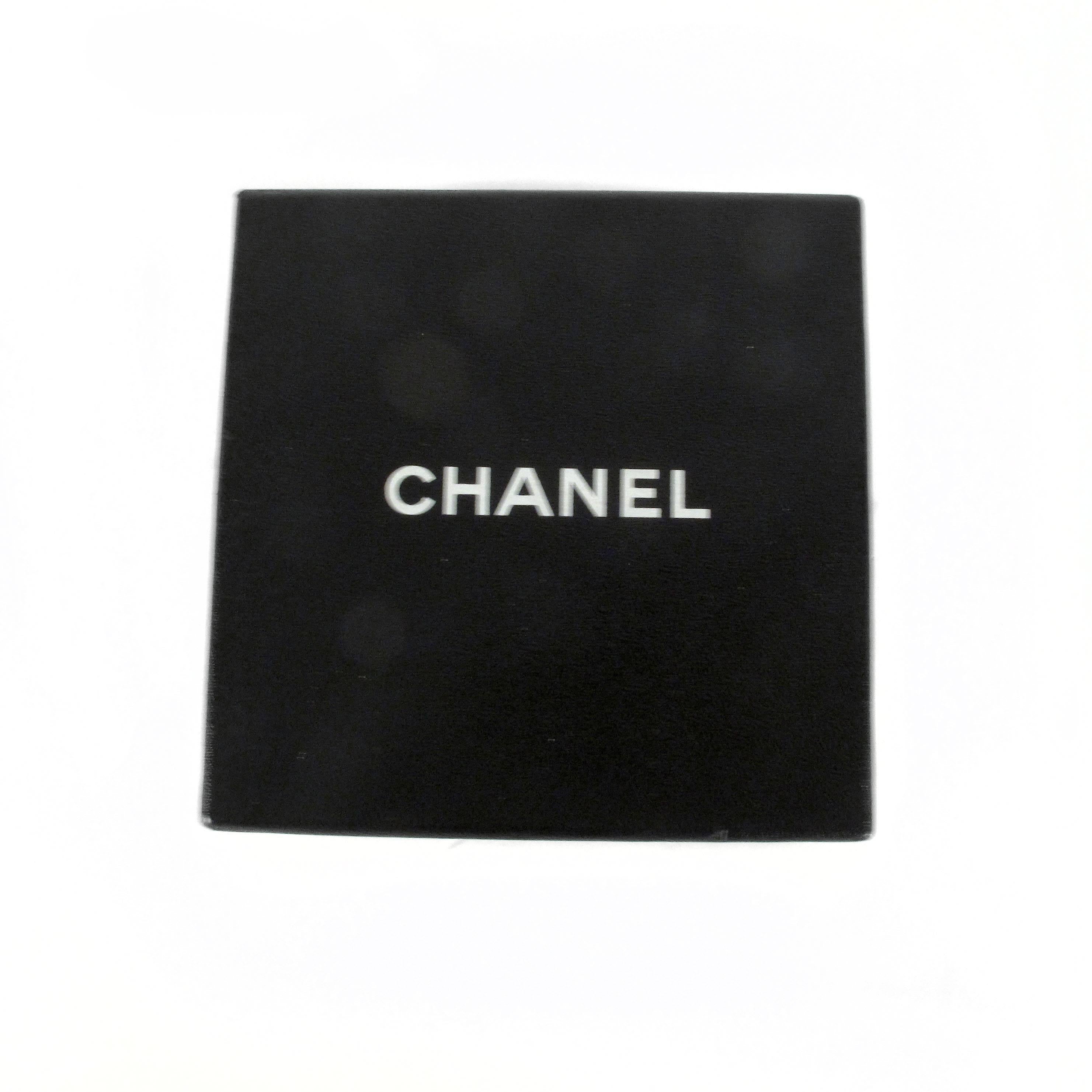 Chanel Vintage Leather Bracelet - Medallion Coin Charm Bangle CC Logo Gold Black 4