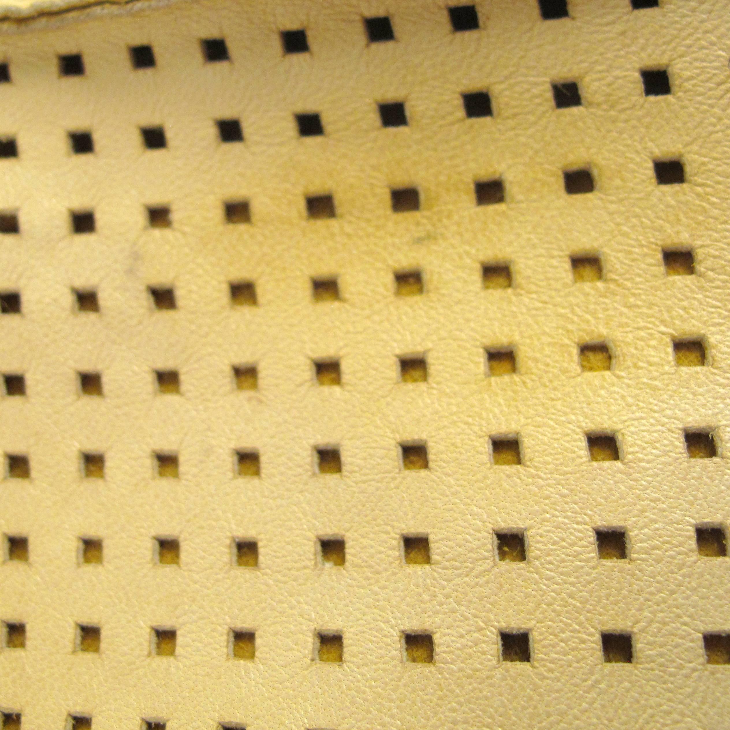 Hermes Bag- Yellow Perforated Leather Mini Crossbody Shoulder Handbag In Fair Condition In Prahran, Victoria